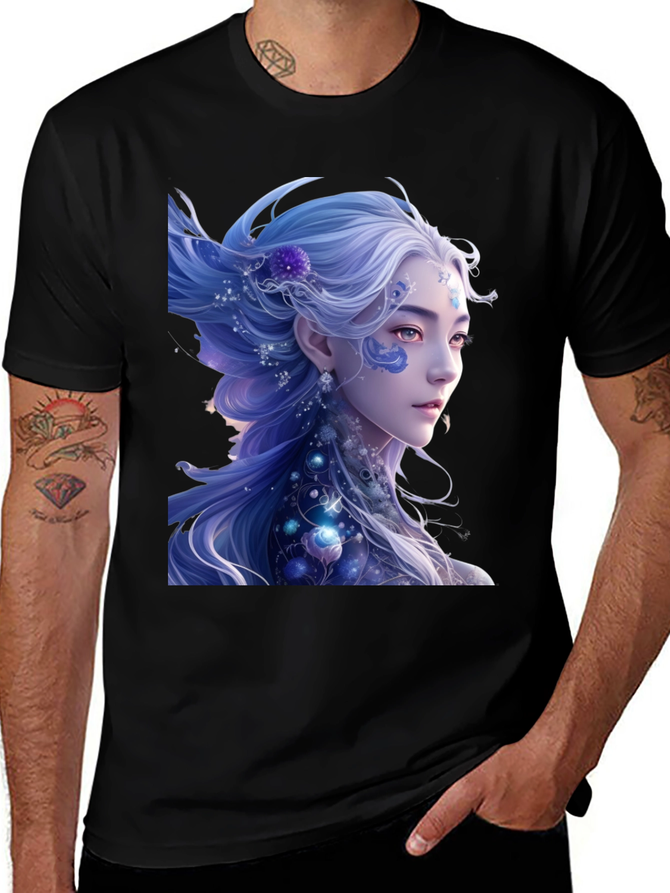Fantasy Art T-Shirt: Galaxy Girl Design