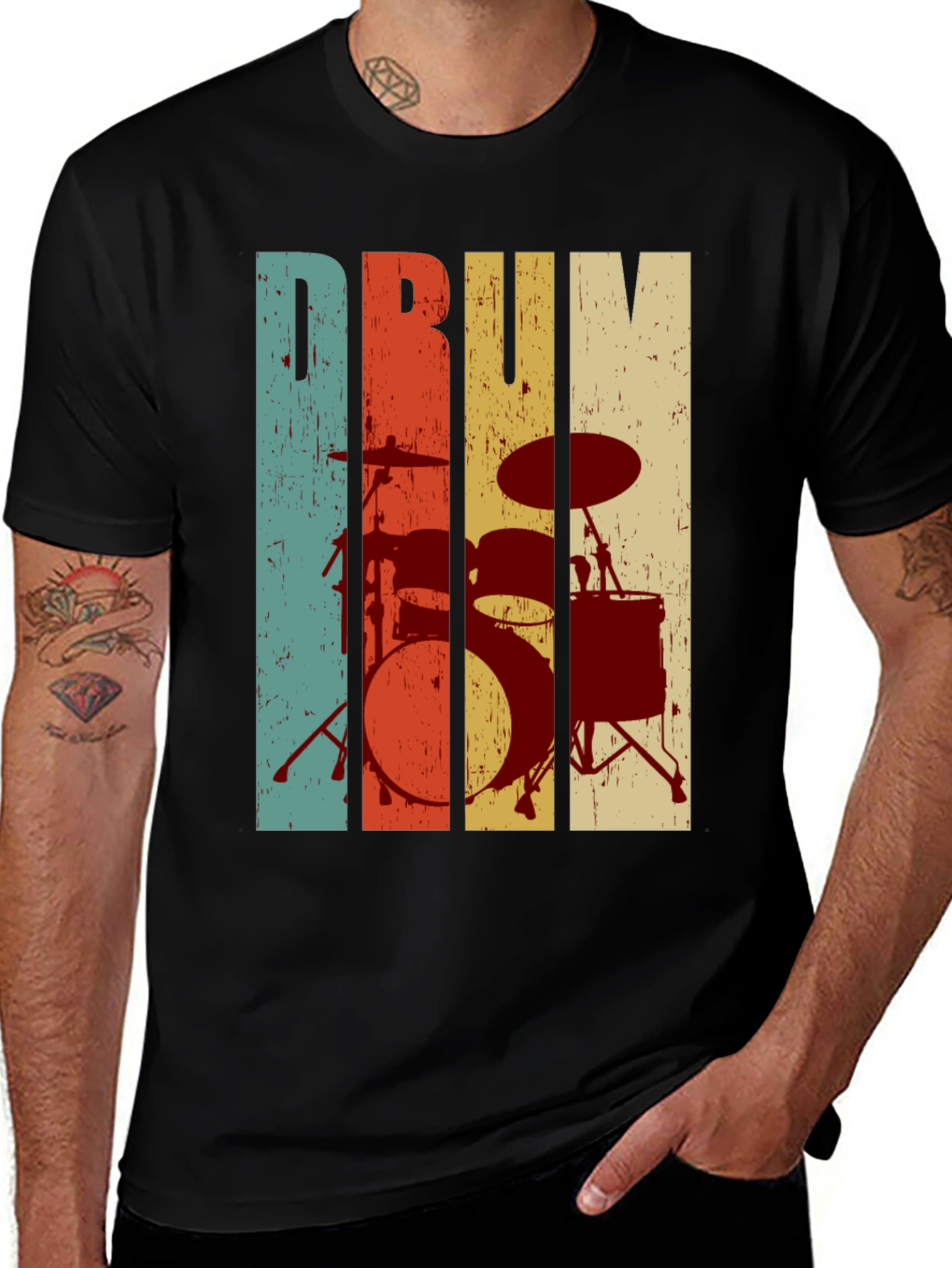 Variant 25 of Retro Drum Set T-Shirt
