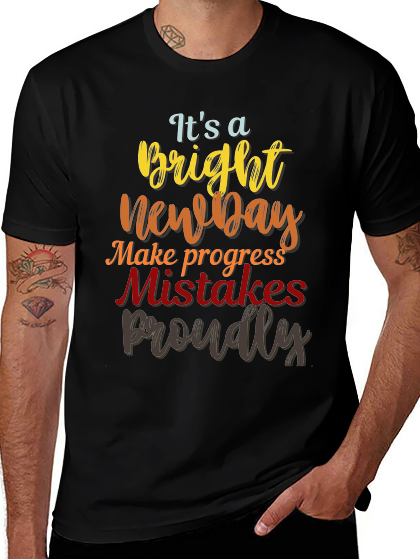 Variant 9 of Inspirational Graphic Tee - Bright New Day T-Shirt