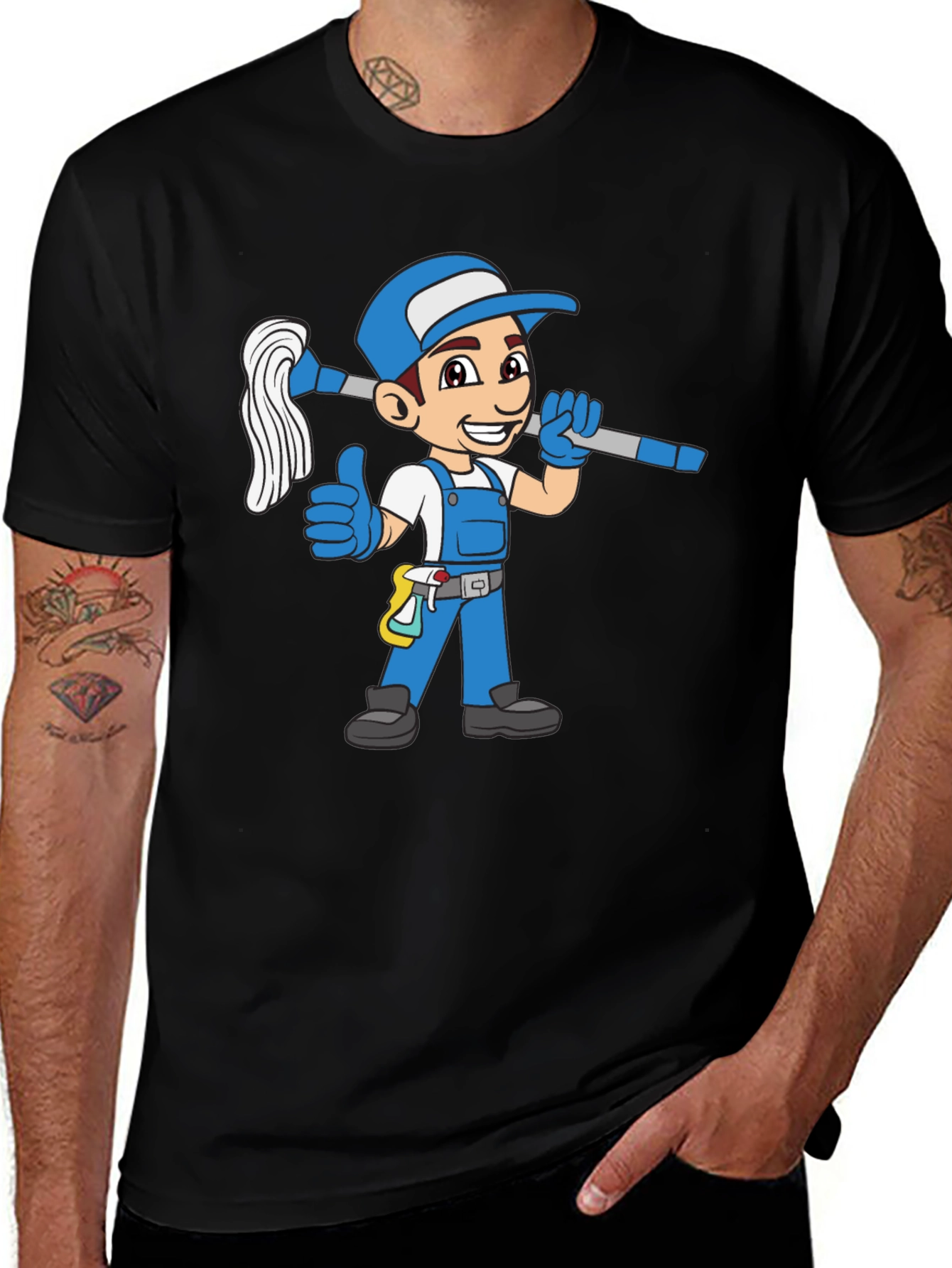 Variant 30 of Cartoon Janitor T-Shirt