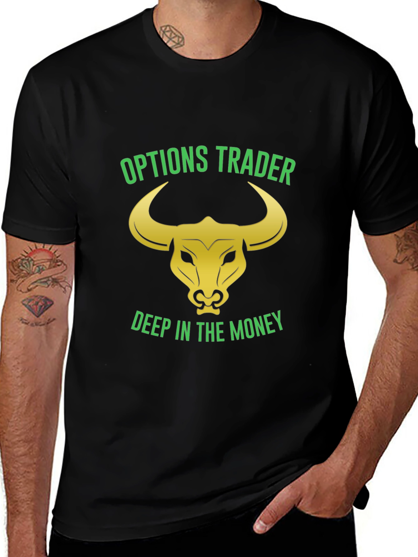 Variant 7 of Options Trader Bull T-Shirt