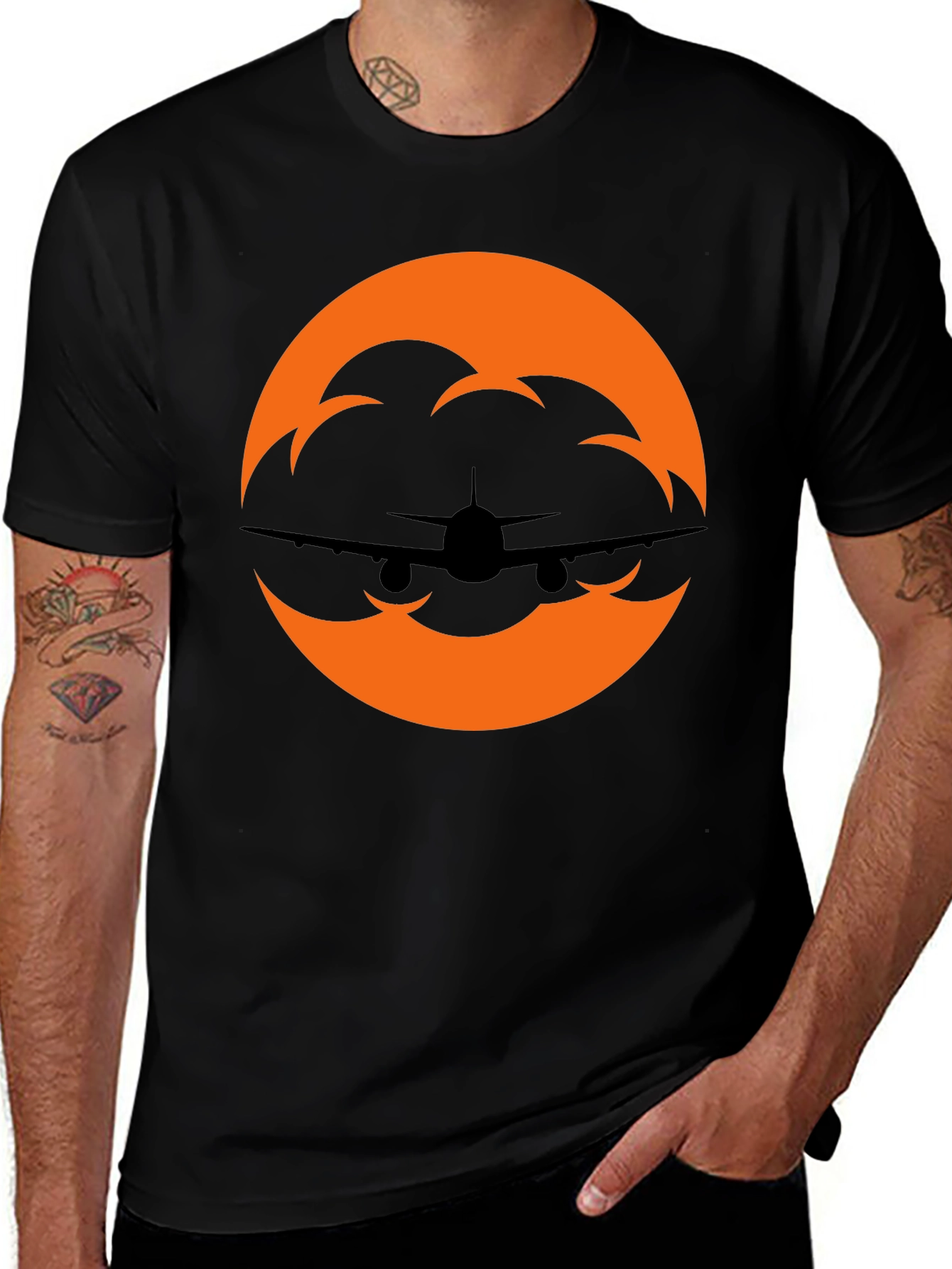 Variant 26 of Airplane Silhouette Graphic Tee