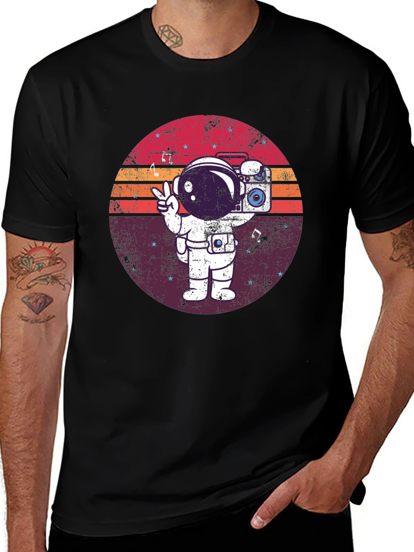 Variant 9 of Retro Astronaut Graphic Tee - Space Vibes T-Shirt