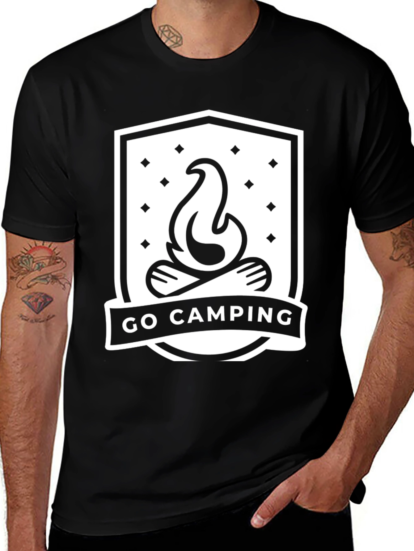 Variant 18 of Go Camping Graphic Tee - Black