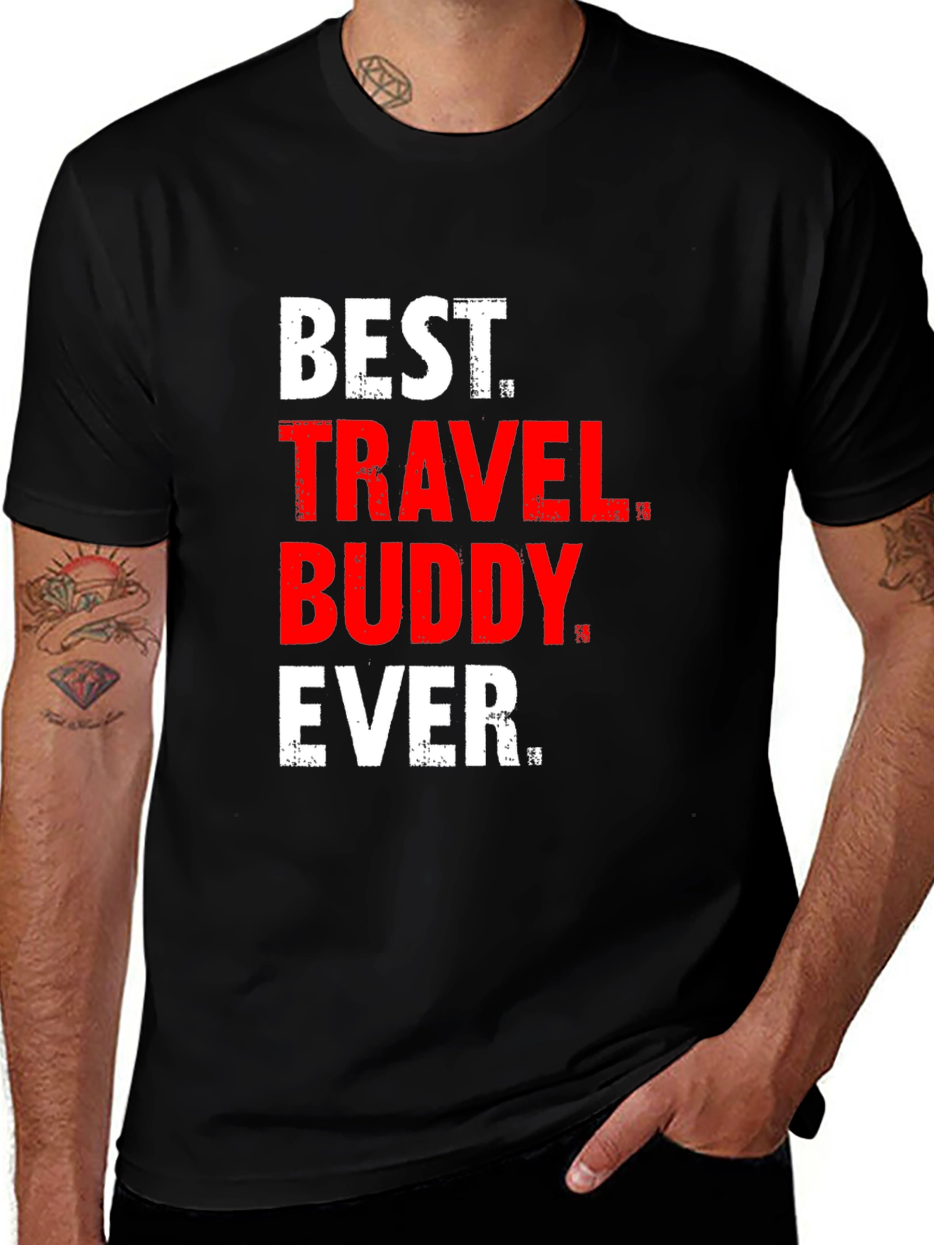 Best Travel Buddy Ever Black T-Shirt