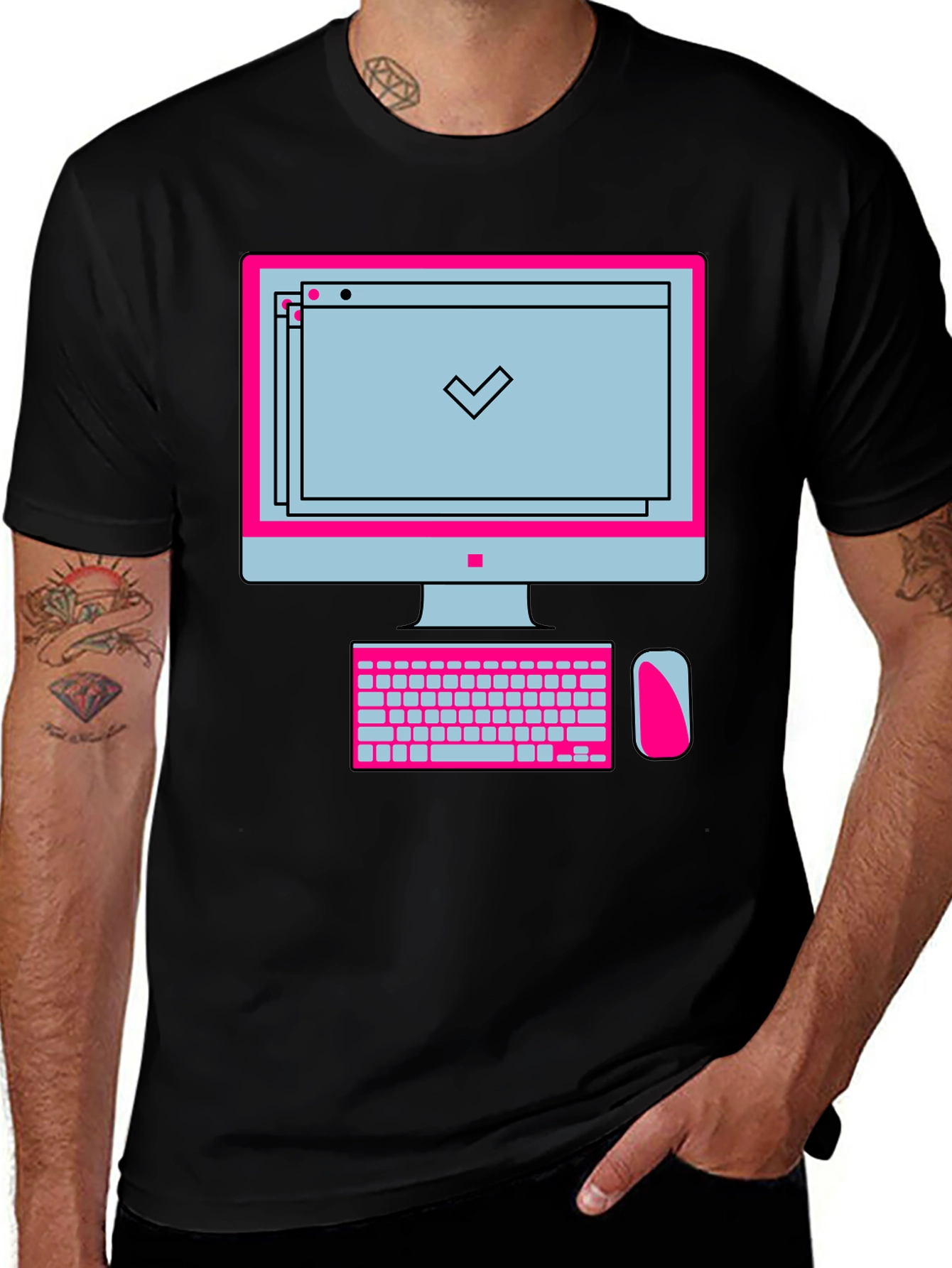 Variant 4 of Retro Computer Graphic Tee - Modern Nostalgia