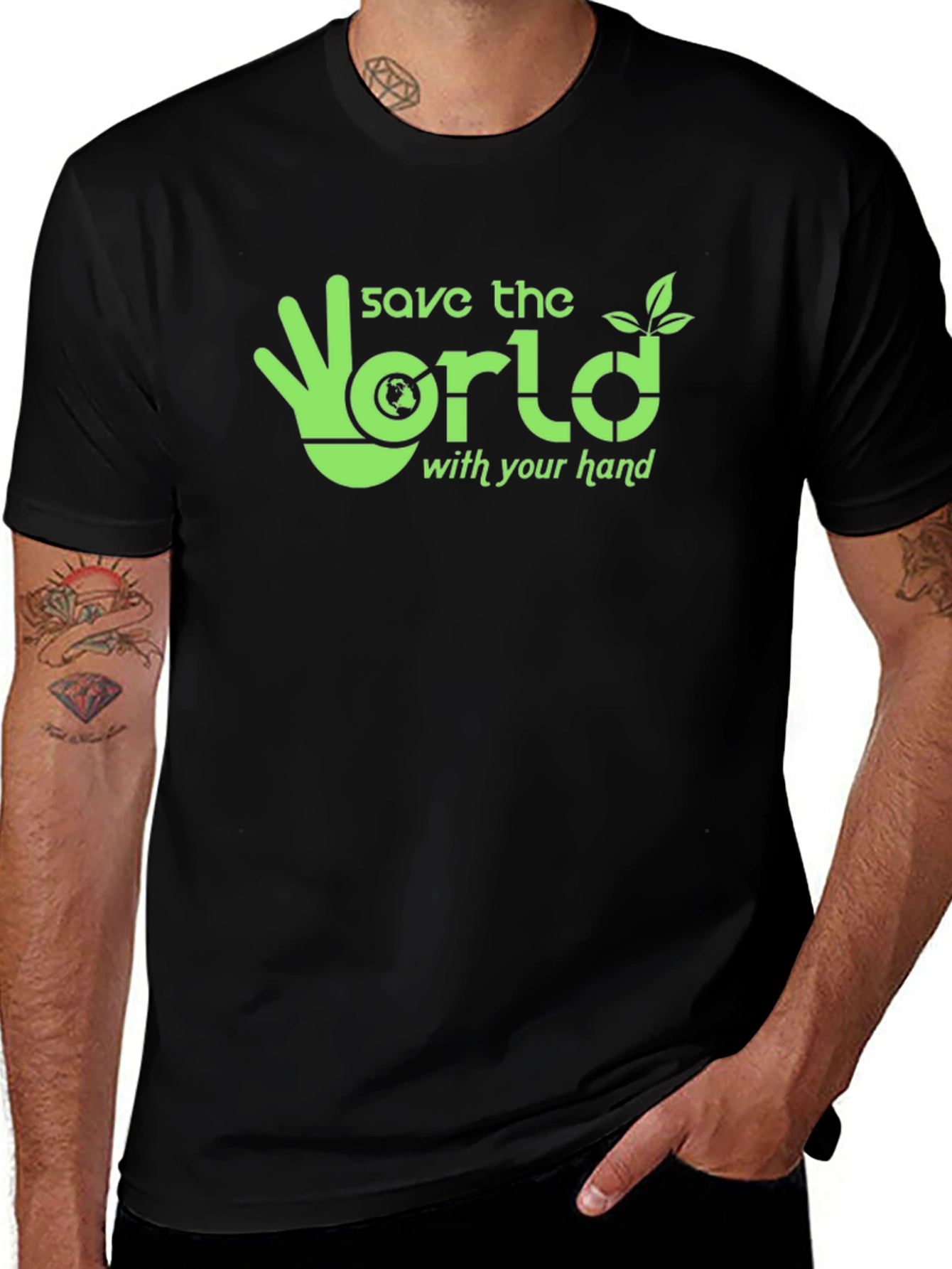 Variant 28 of Save the World T-Shirt - Eco-Friendly Design