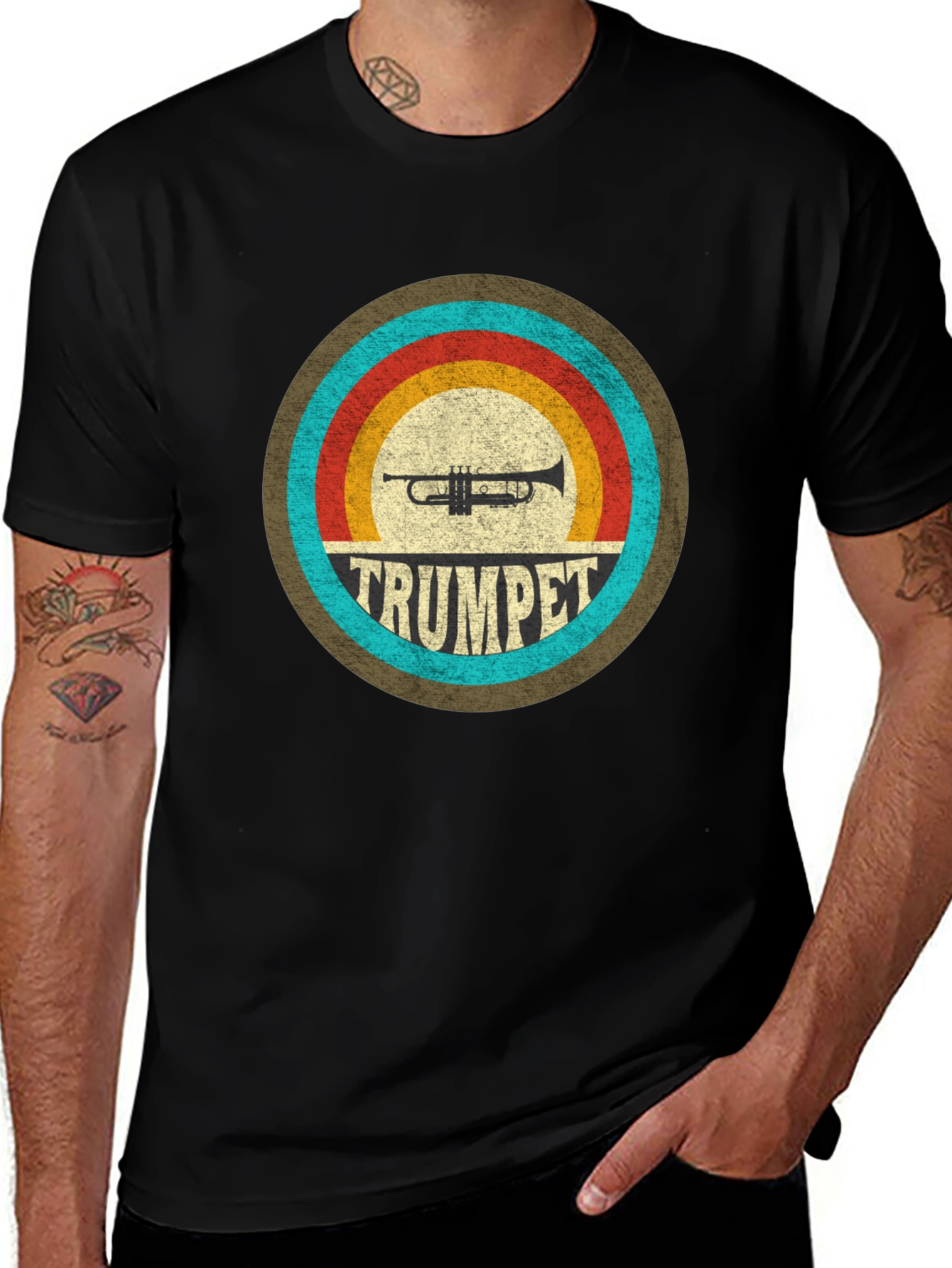 Variant 3 of Retro Trumpet T-Shirt - Vintage Style Music Tee