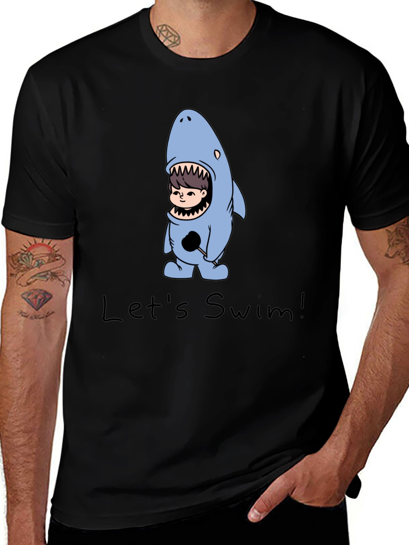 Shark Costume T-Shirt - Let's Swim!