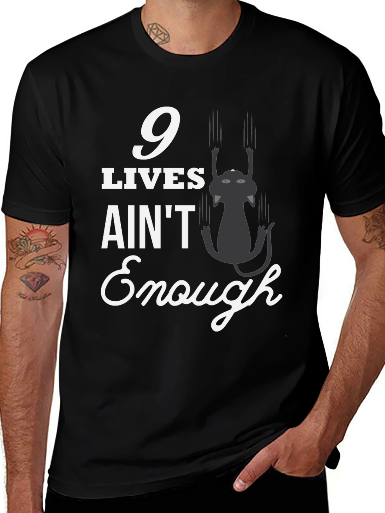 Variant 24 of 9 Lives Ain't Enough T-Shirt