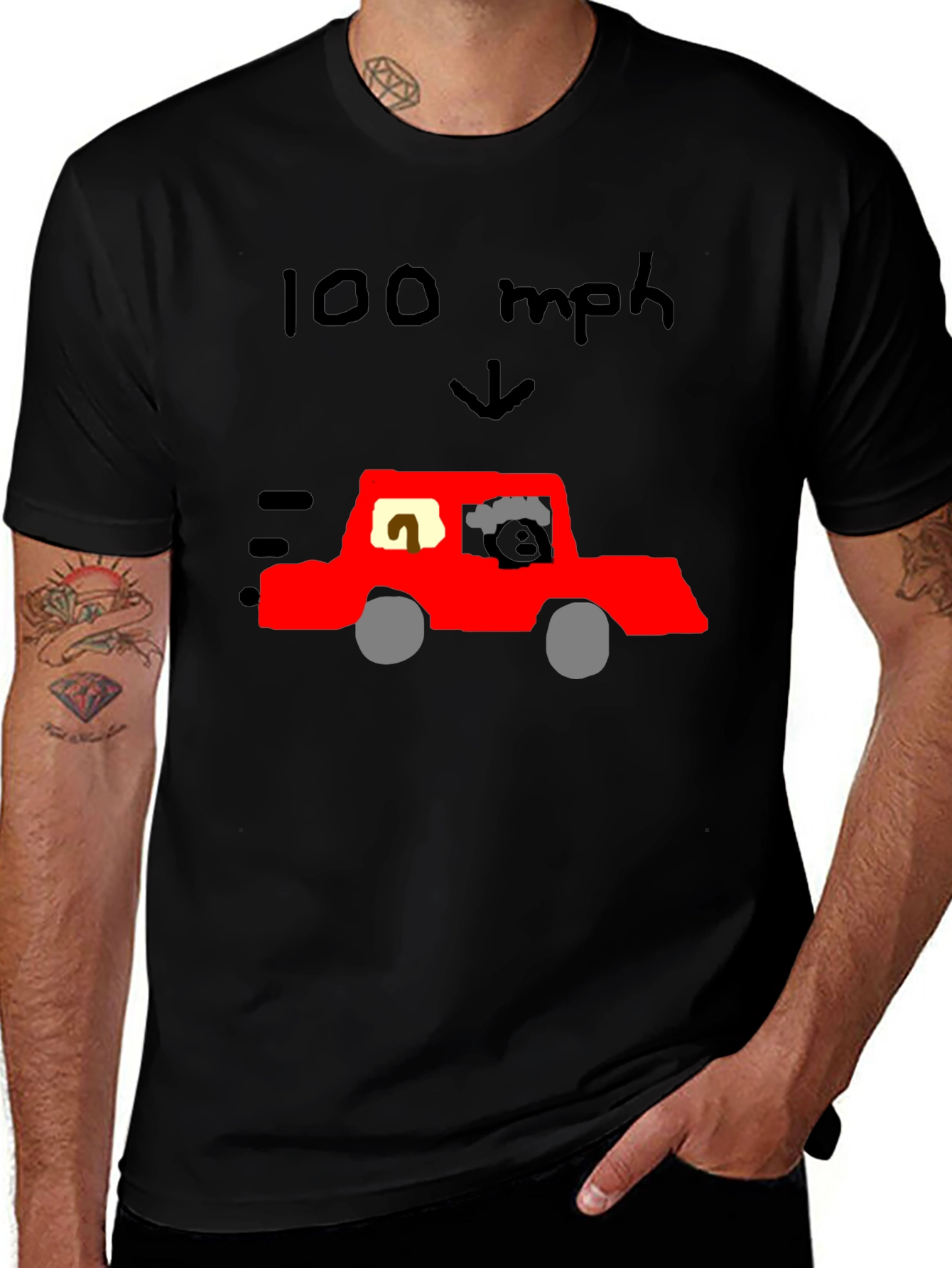 Variant 10 of Funny 100 mph Graphic Tee