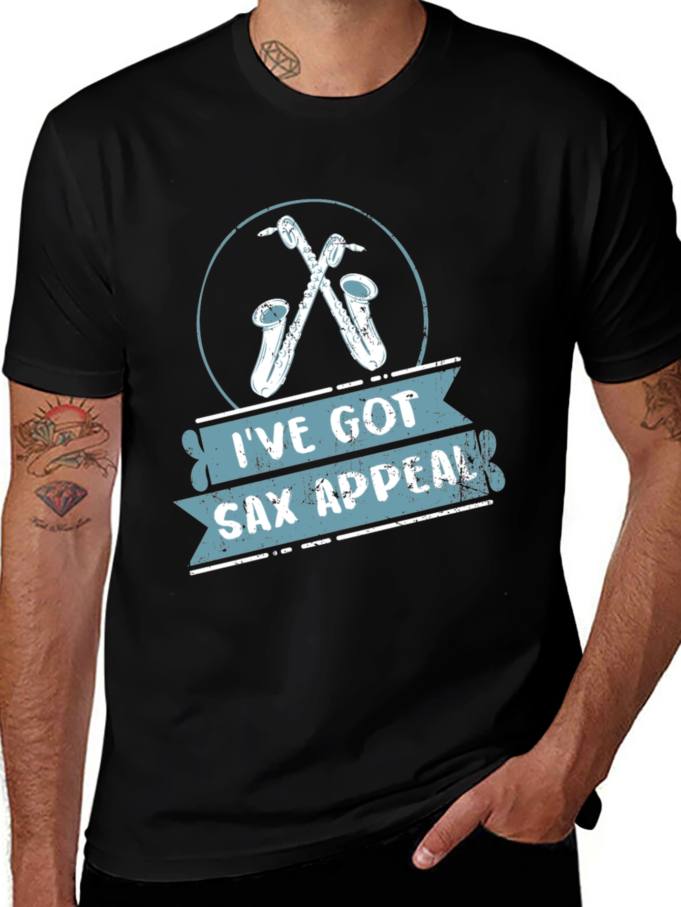 Variant 24 of Sax Appeal Graphic T-Shirt - Cool Musician Tee