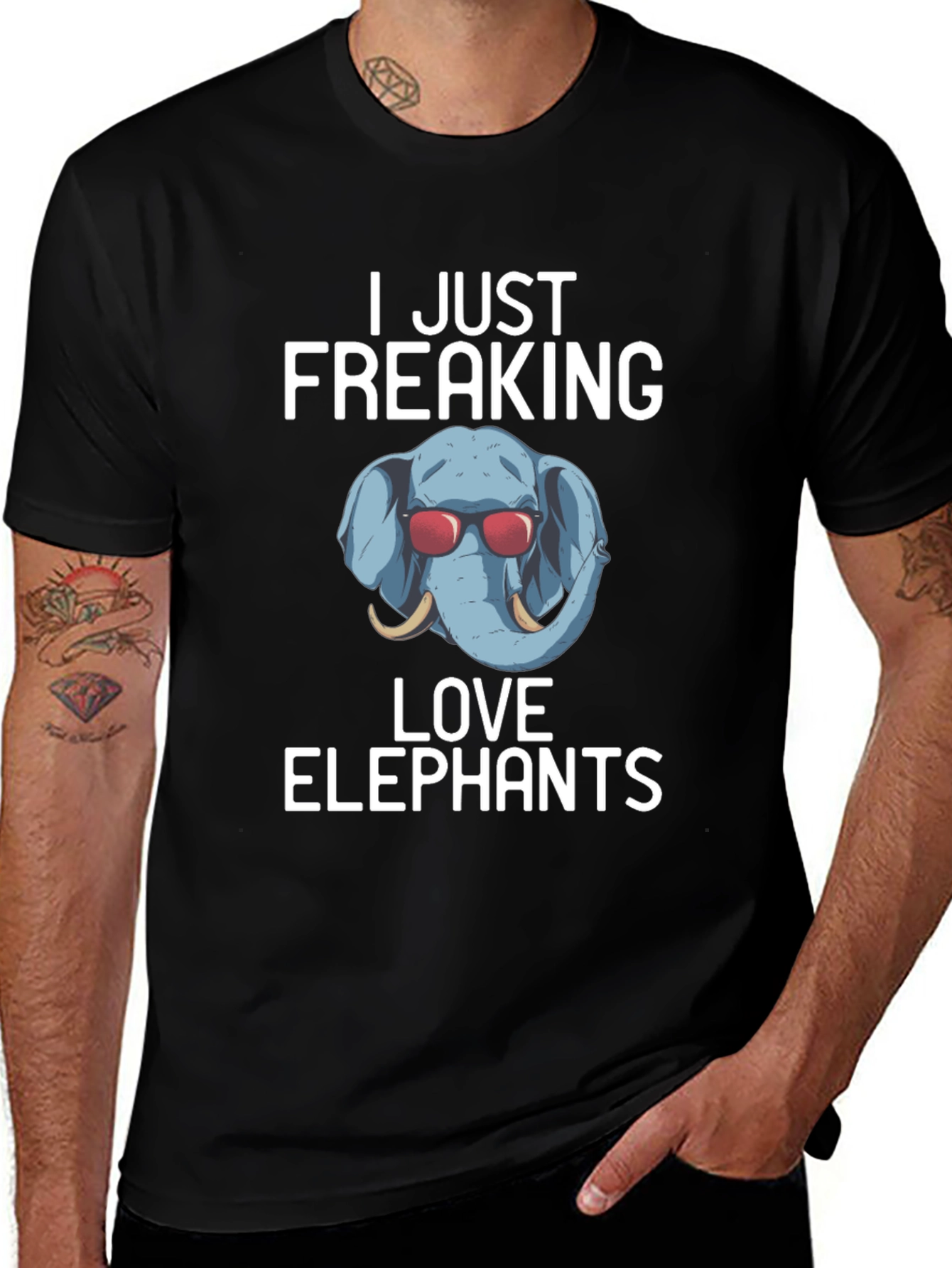 Variant 30 of I Just Freaking Love Elephants T-Shirt