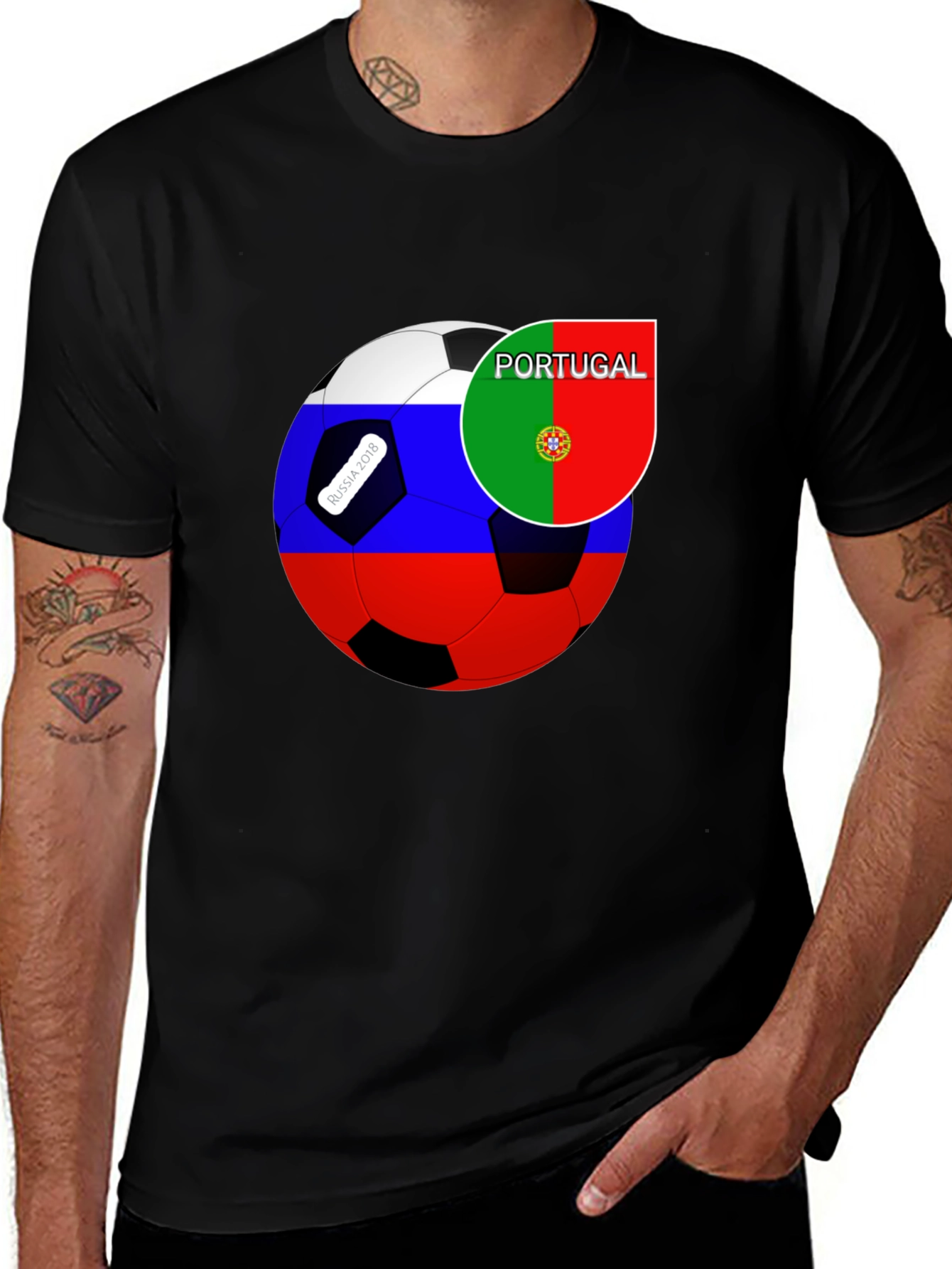 Russia vs Portugal Soccer T-Shirt