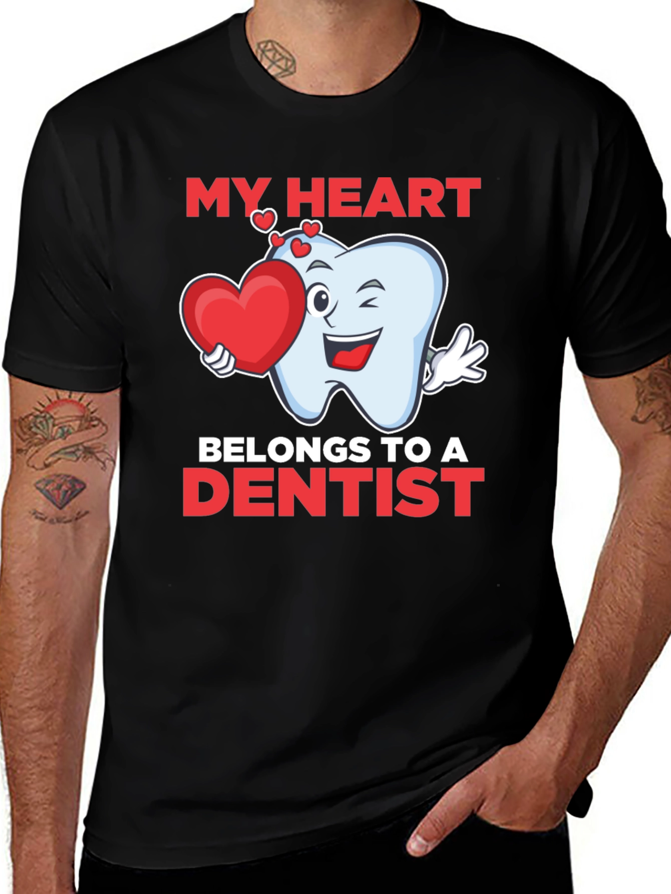 Variant 3 of My Heart Belongs to a Dentist Graphic Tee