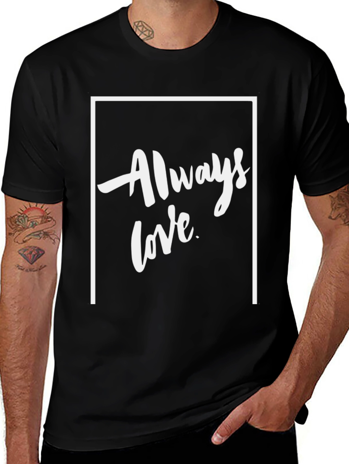 Always Love Graphic Tee - Black Unisex Shirt