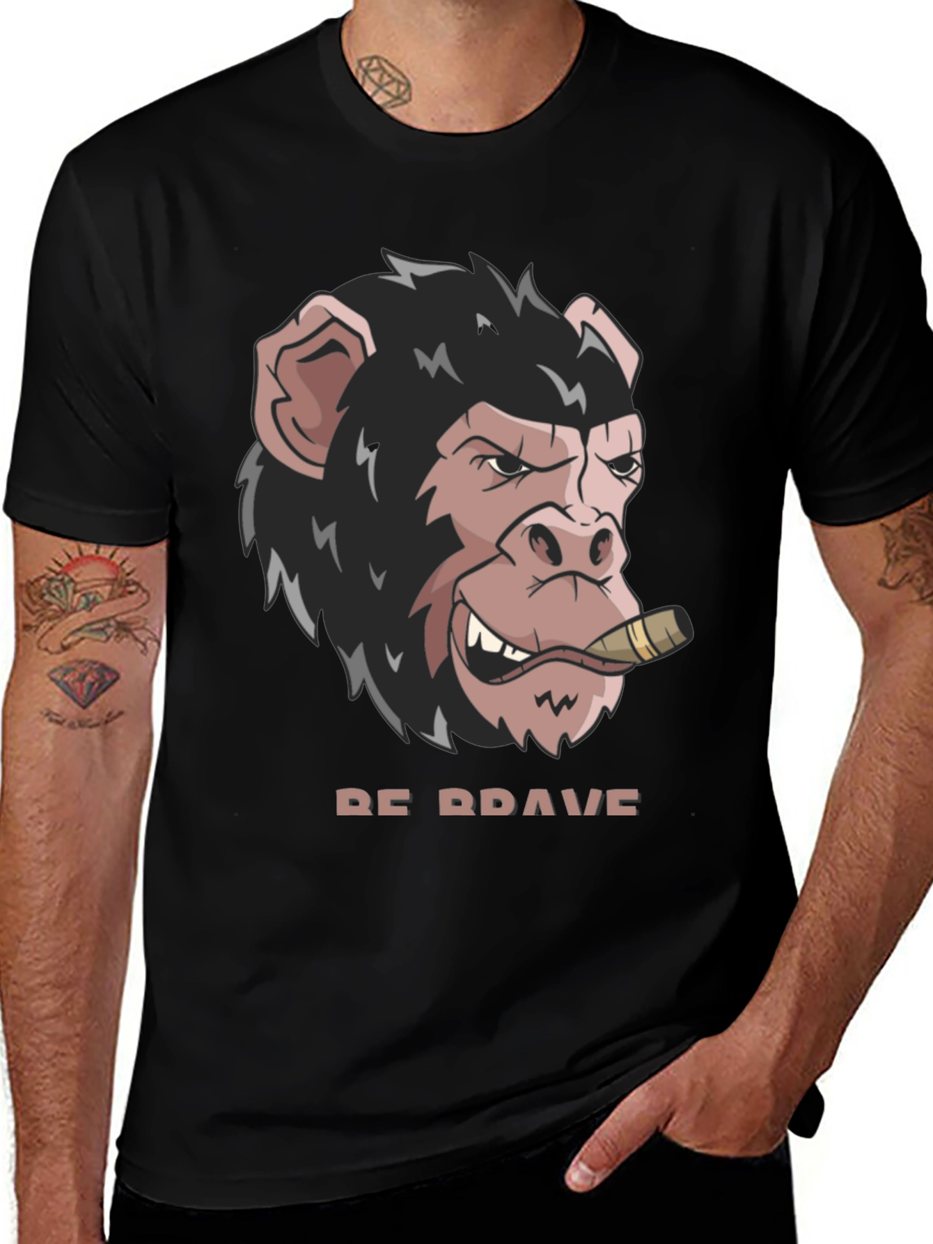 Variant 17 of Be Brave Monkey T-Shirt