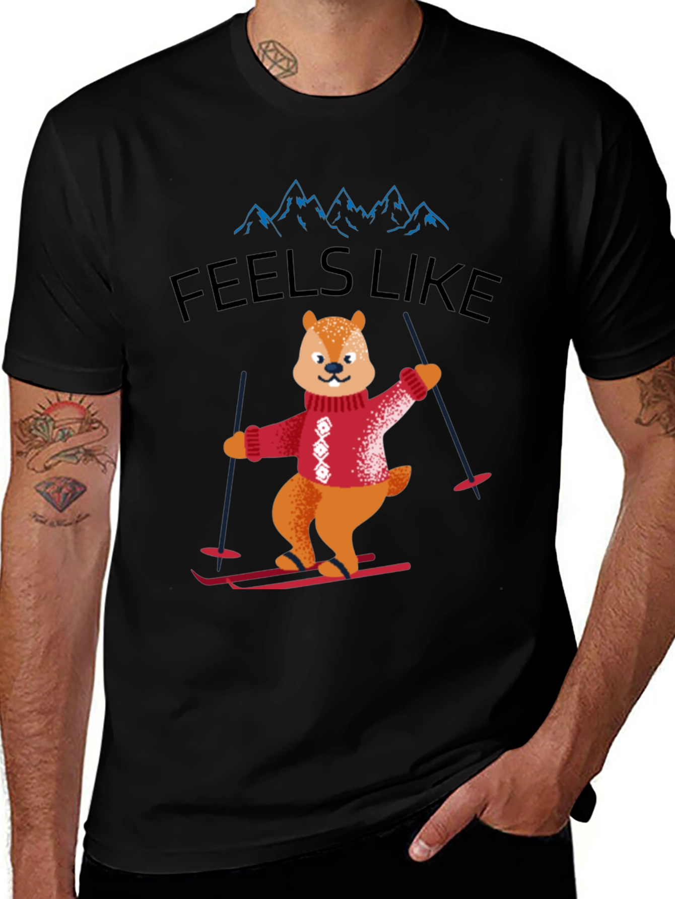 Variant 12 of Feels Like Skiing T-Shirt