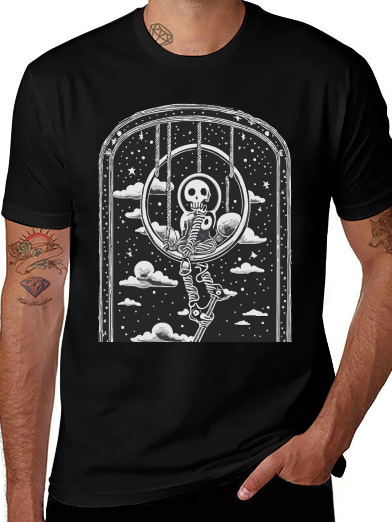 Variant 5 of Skeleton Swing T-Shirt - Gothic Style