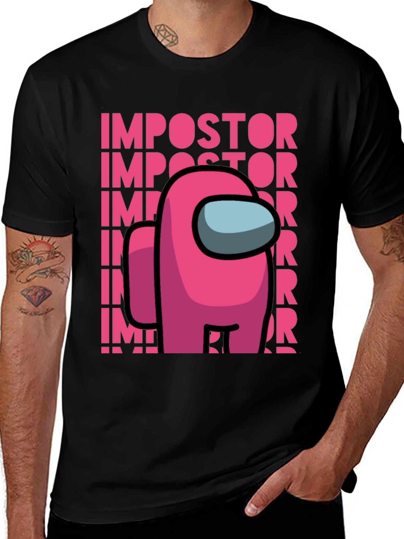Among Us Impostor T-Shirt, Crewmate Fan Apparel