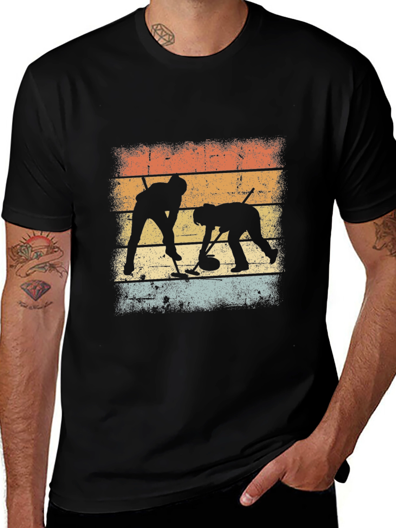 Variant 12 of Vintage Curling T-Shirt - Retro Style