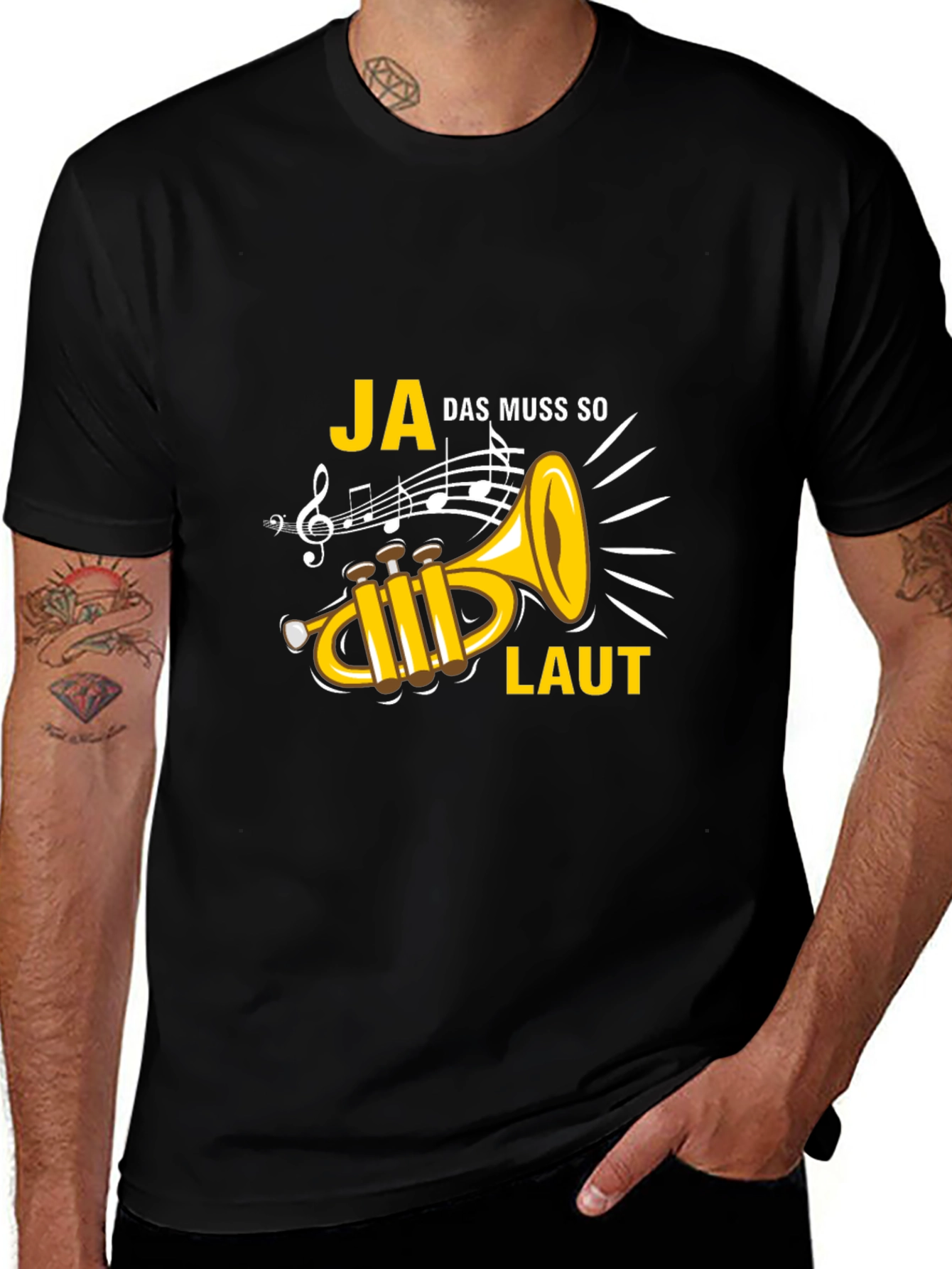 Variant 10 of Ja Das Muss So Laut Trumpet Graphic Tee