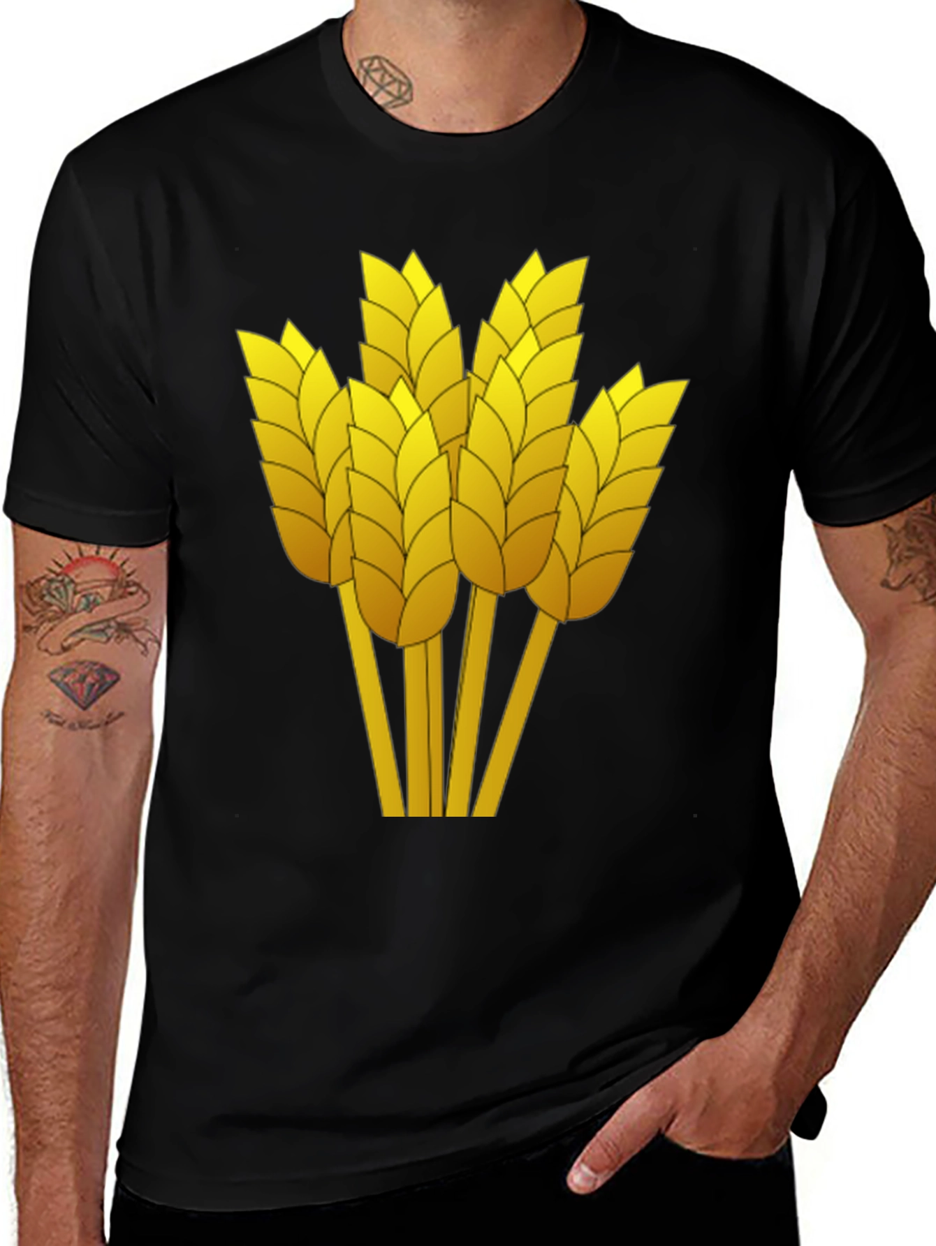 Variant 23 of Wheat Graphic Tee - Harvest Season Style
