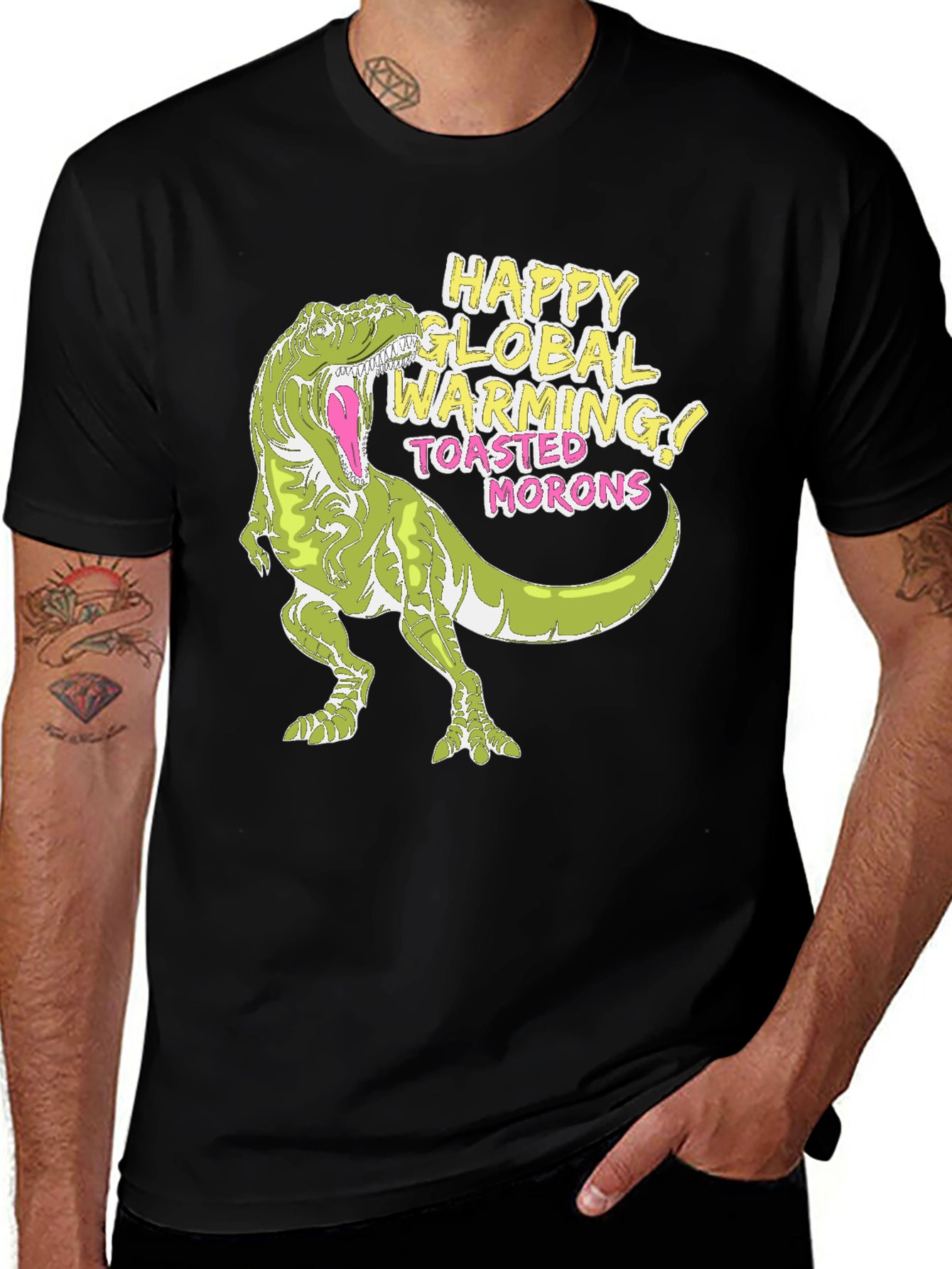 Variant 30 of Global Warming T-Rex Graphic Tee