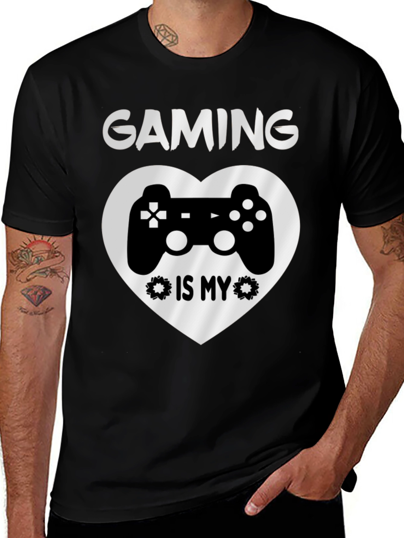 Variant 7 of Gaming is My Valentine Heart Controller T-Shirt