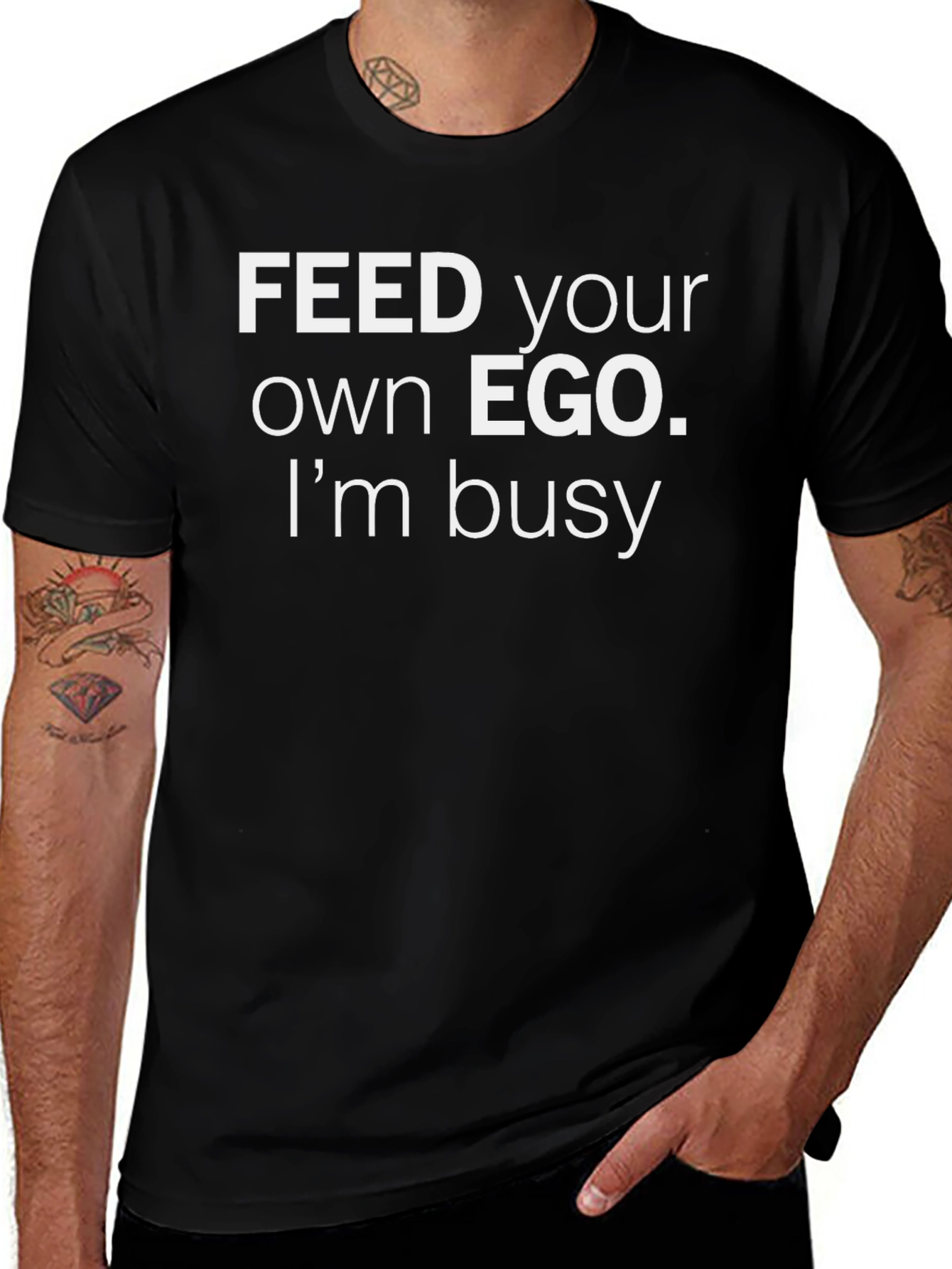 Variant 23 of Feed Your Own Ego T-Shirt - Funny Graphic Tee
