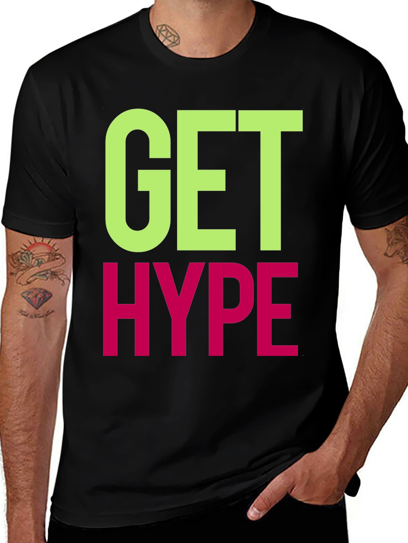 Variant 14 of Get Hype Graphic T-Shirt - Trendy Casual Wear