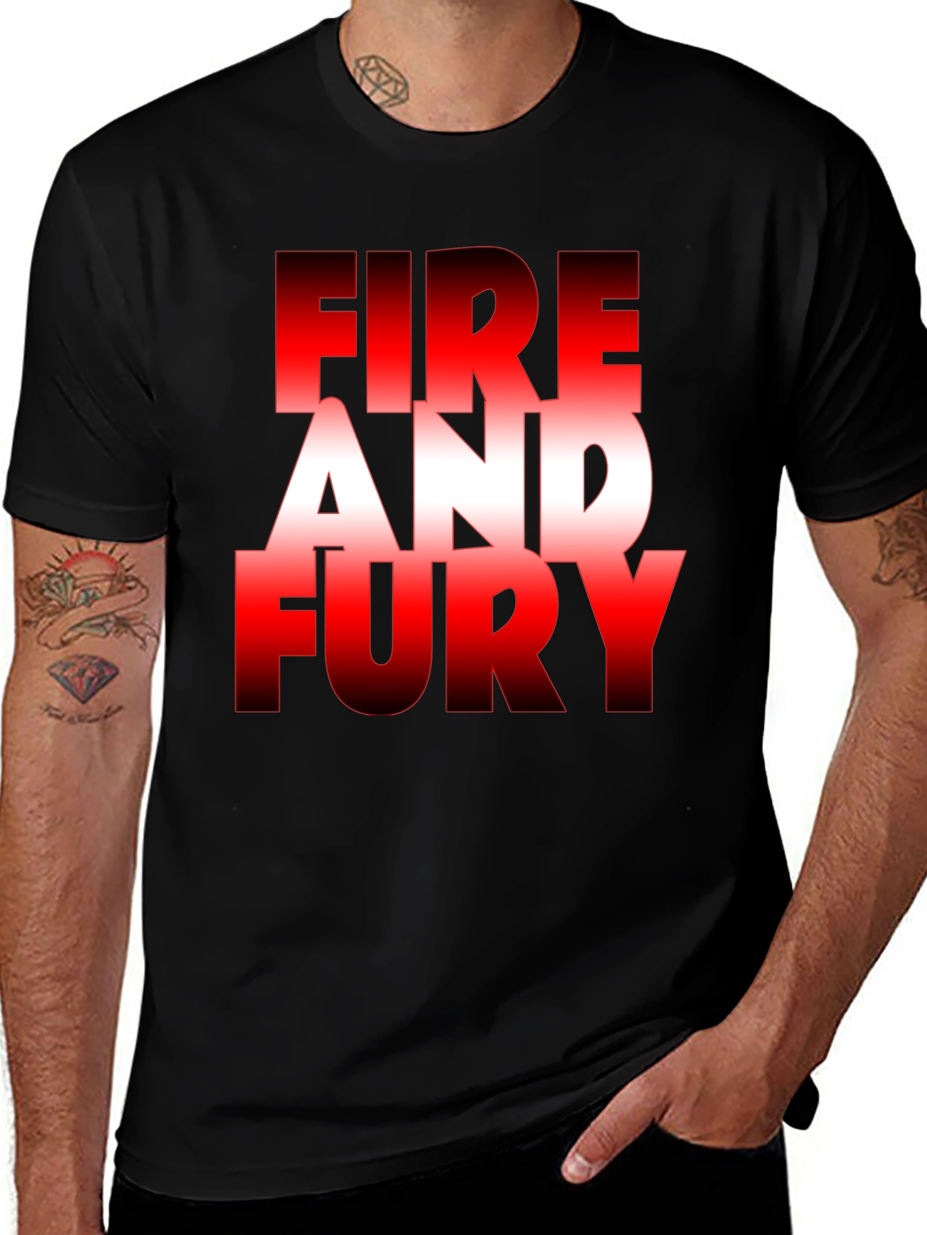 Variant 10 of Fire and Fury Graphic Tee - Bold Statement T-Shirt
