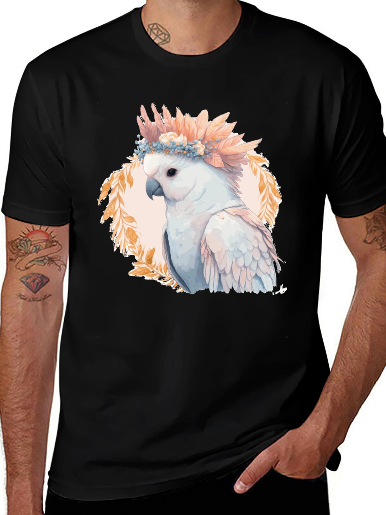 Variant 22 of Cockatoo Flower Crown Graphic Tee