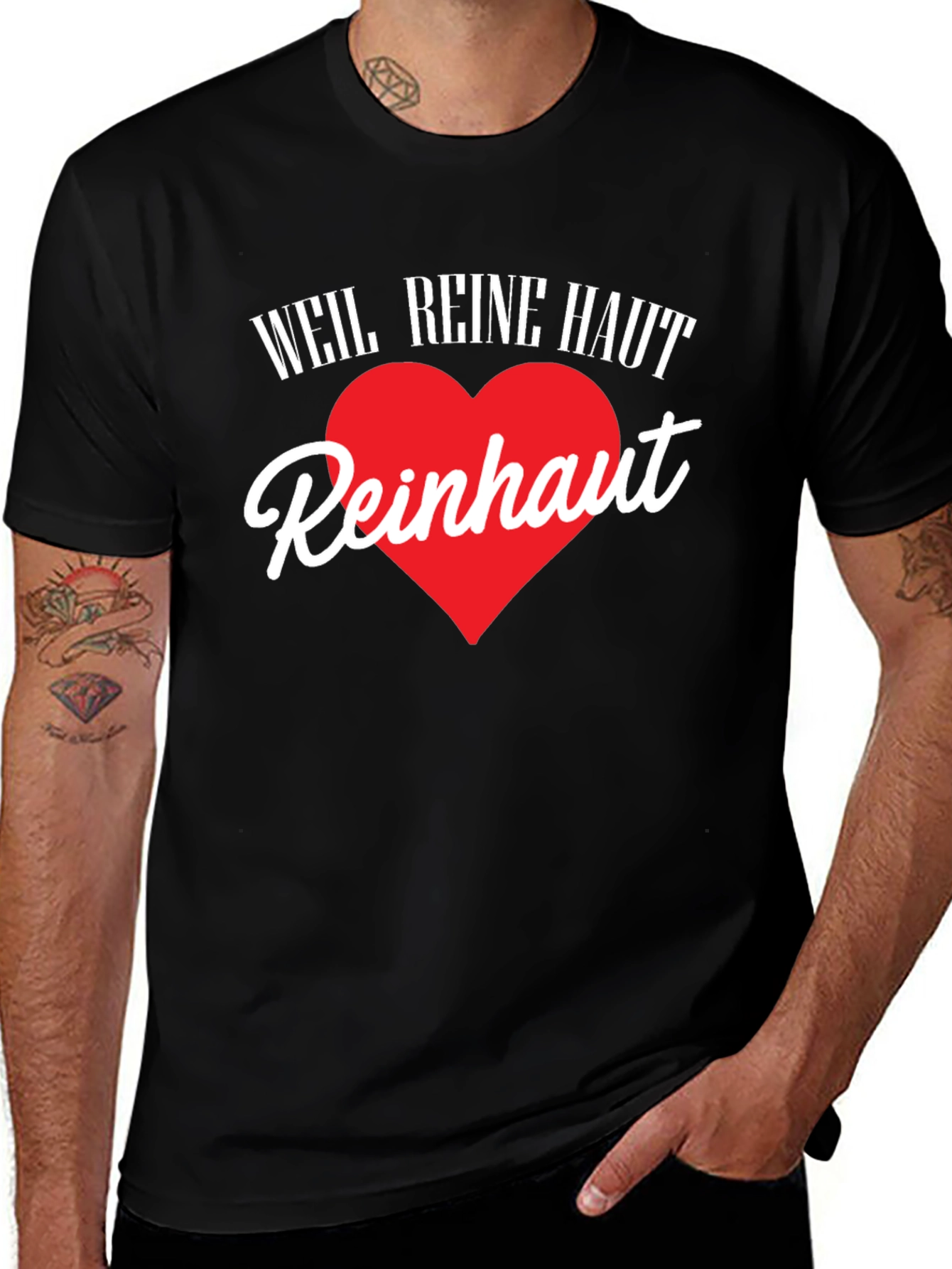 Variant 30 of Weil Reine Haut T-Shirt - Funny German Saying Heart Tee