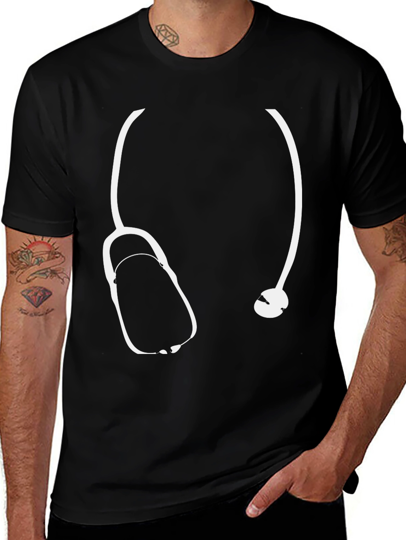 Variant 19 of Doctor Stethoscope Graphic T-Shirt - Medical Profession Tee