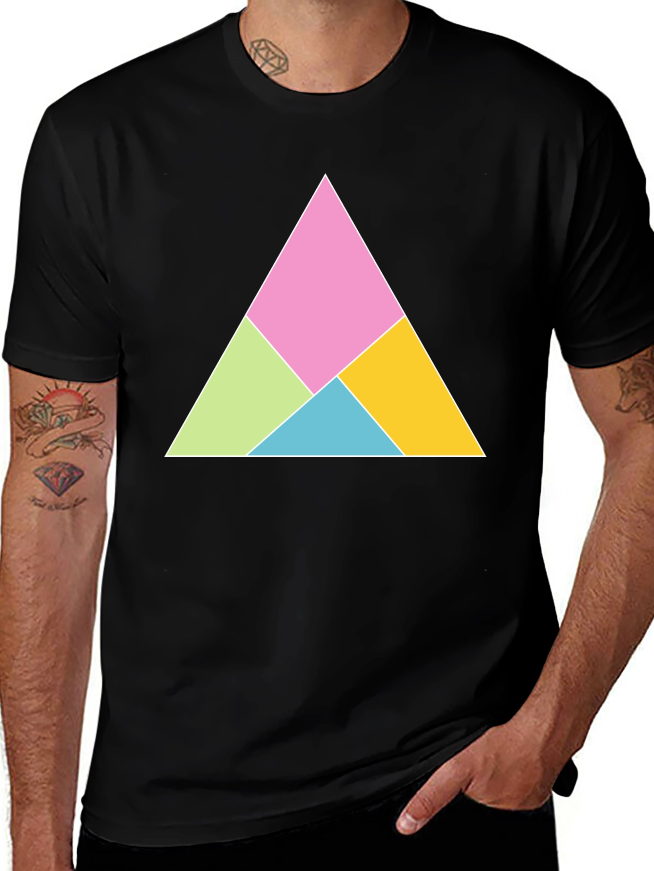 Variant 17 of Geometric Triangle Graphic Tee - Modern Design
