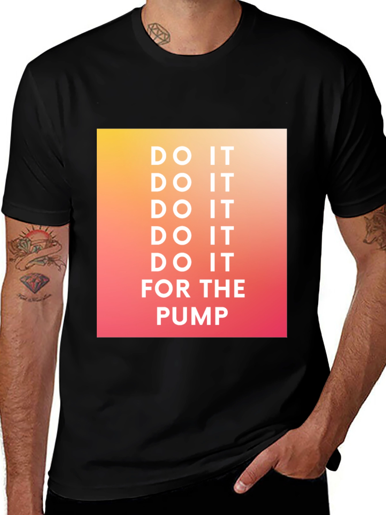 Variant 8 of Do It For The Pump Graphic Tee - Black