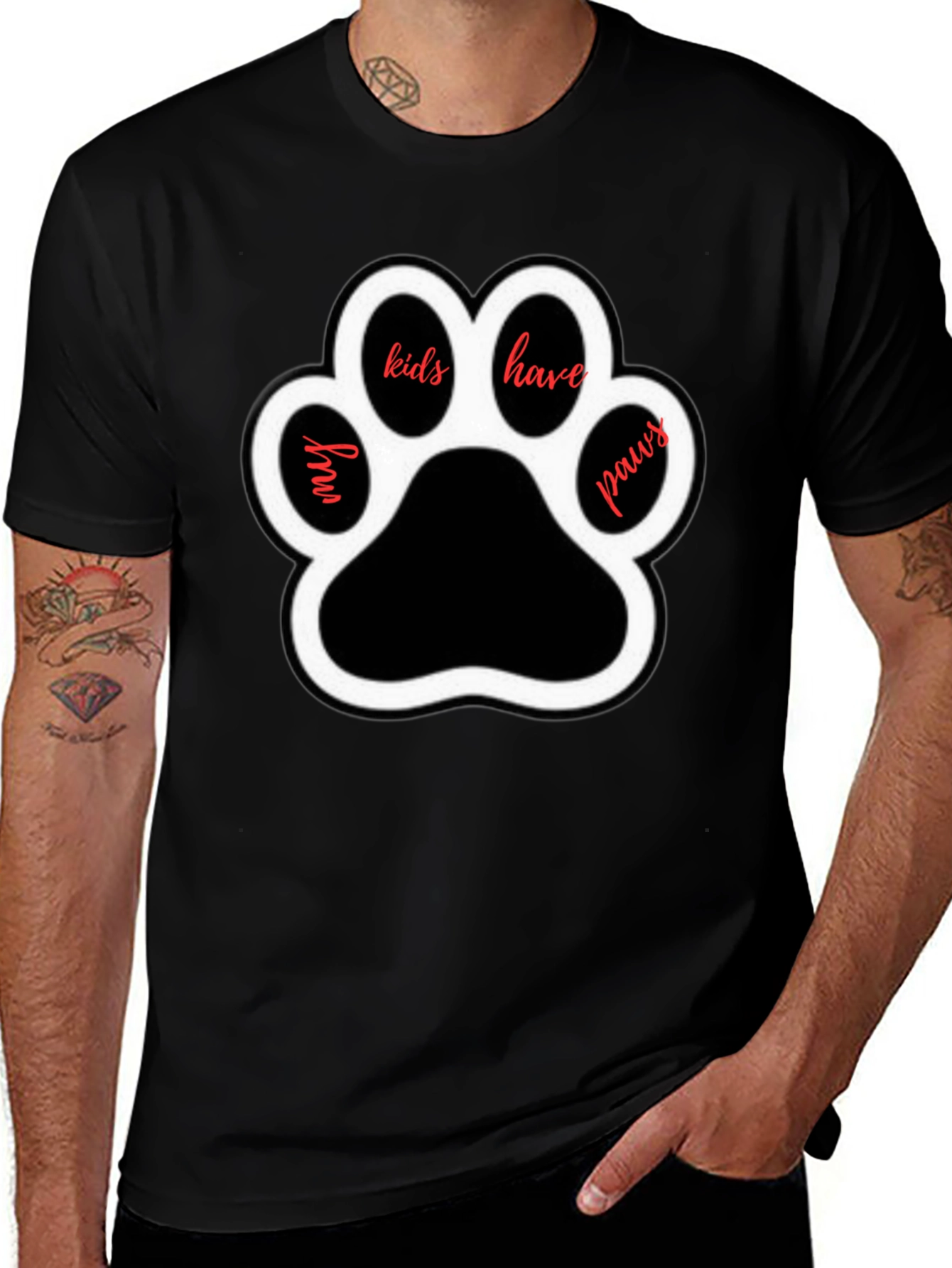 Variant 16 of My Kids Have Paws T-Shirt - Dog Lover Tee