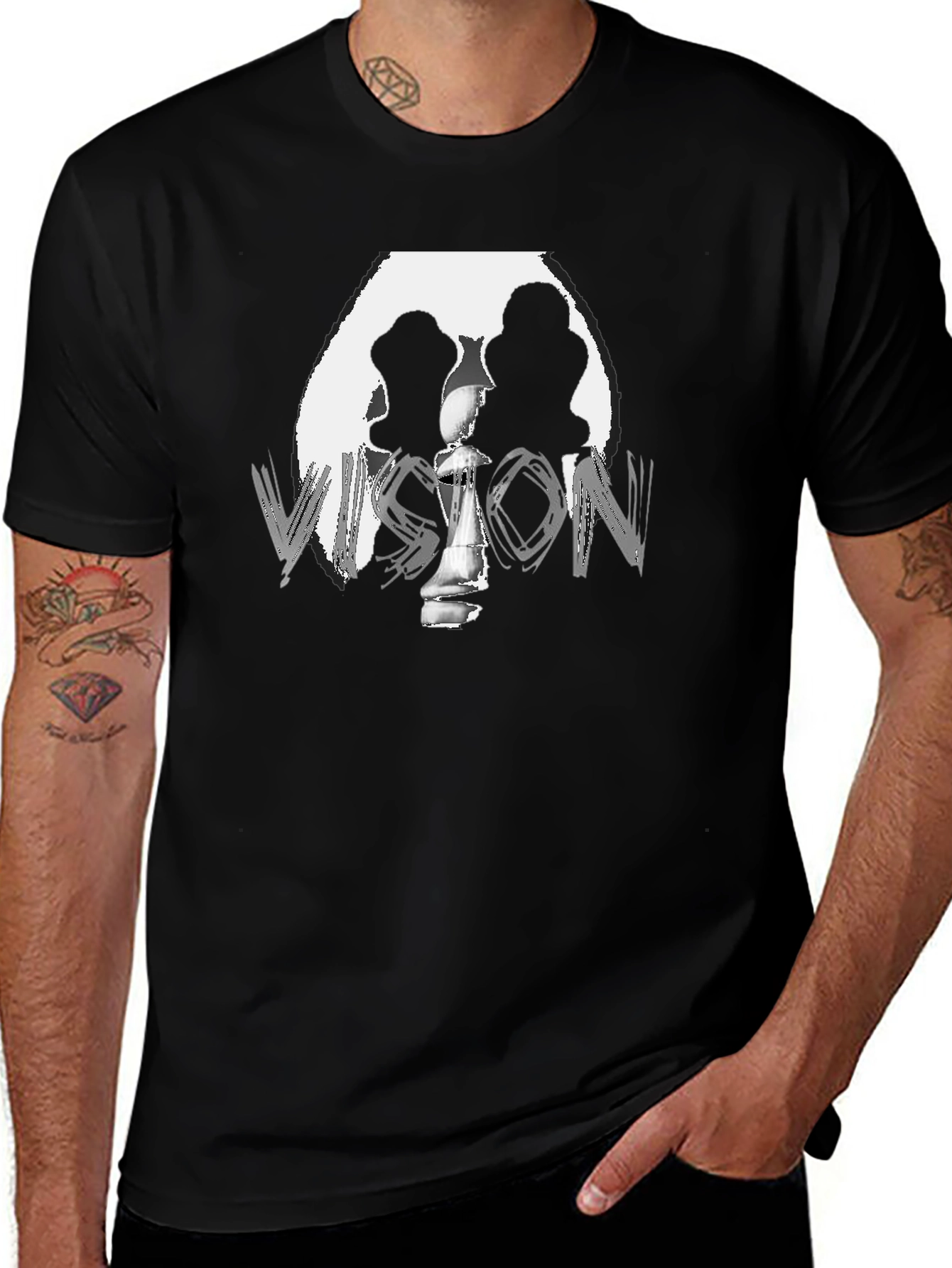 Vision Chess Graphic T-Shirt - Modern Style