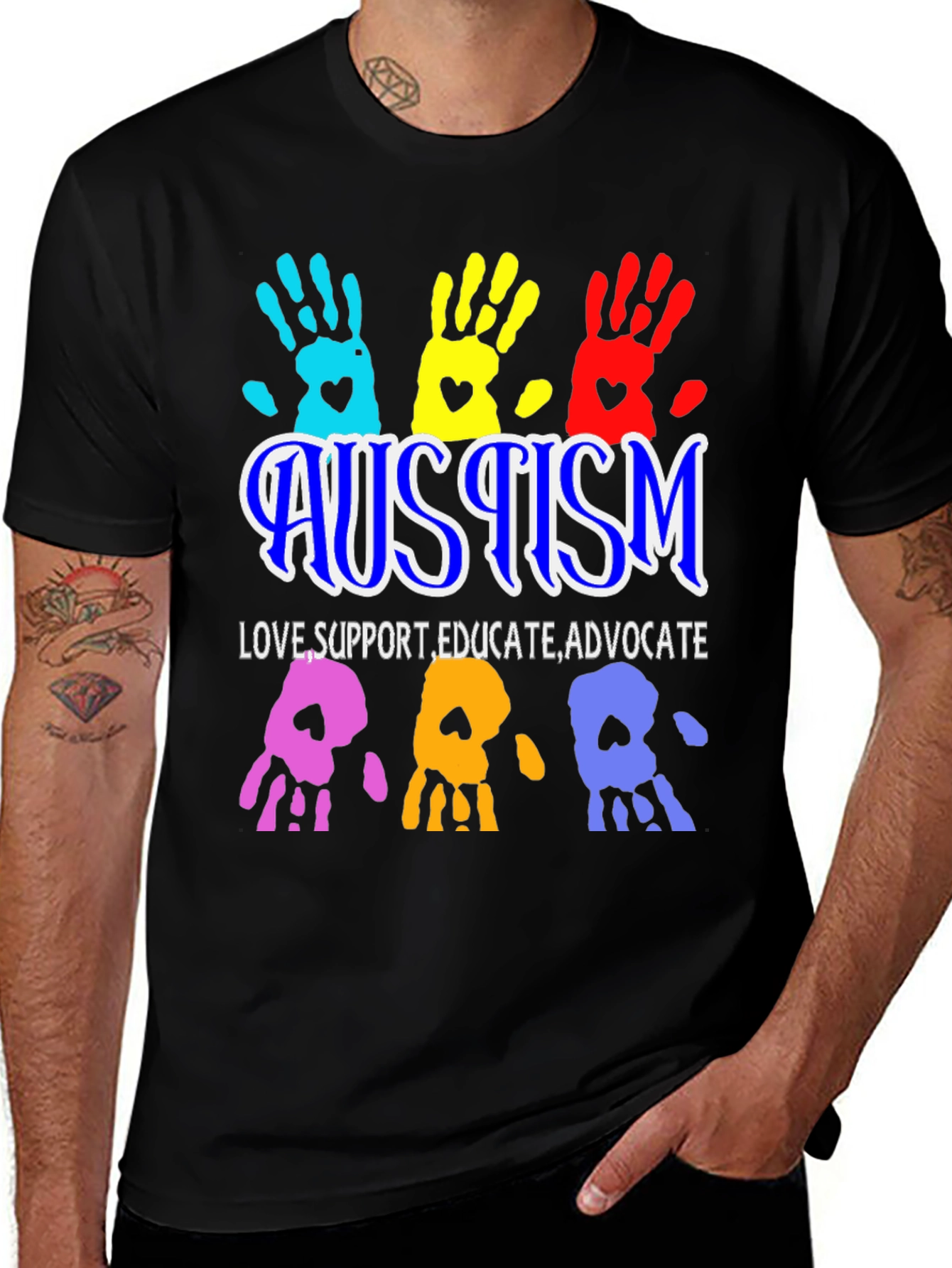 Autism Awareness T-Shirt, Handprint Design