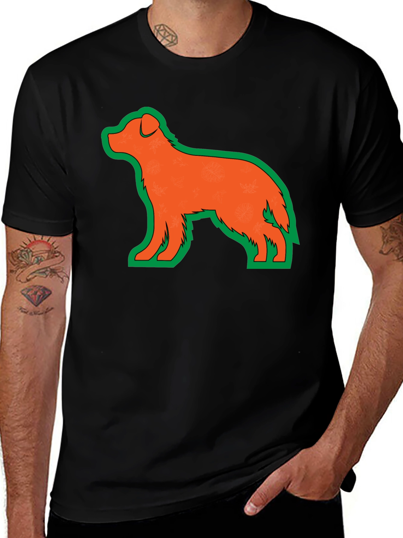 Variant 23 of Dog Graphic Tee - Black Unisex T-Shirt