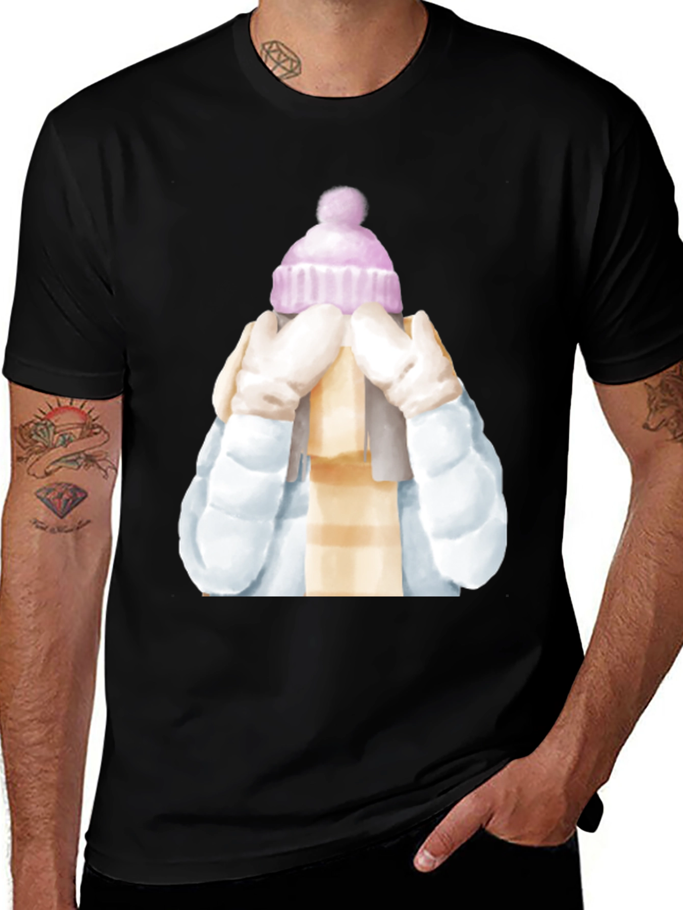 Variant 28 of Winter Warmth Graphic Tee - Stylish Comfort