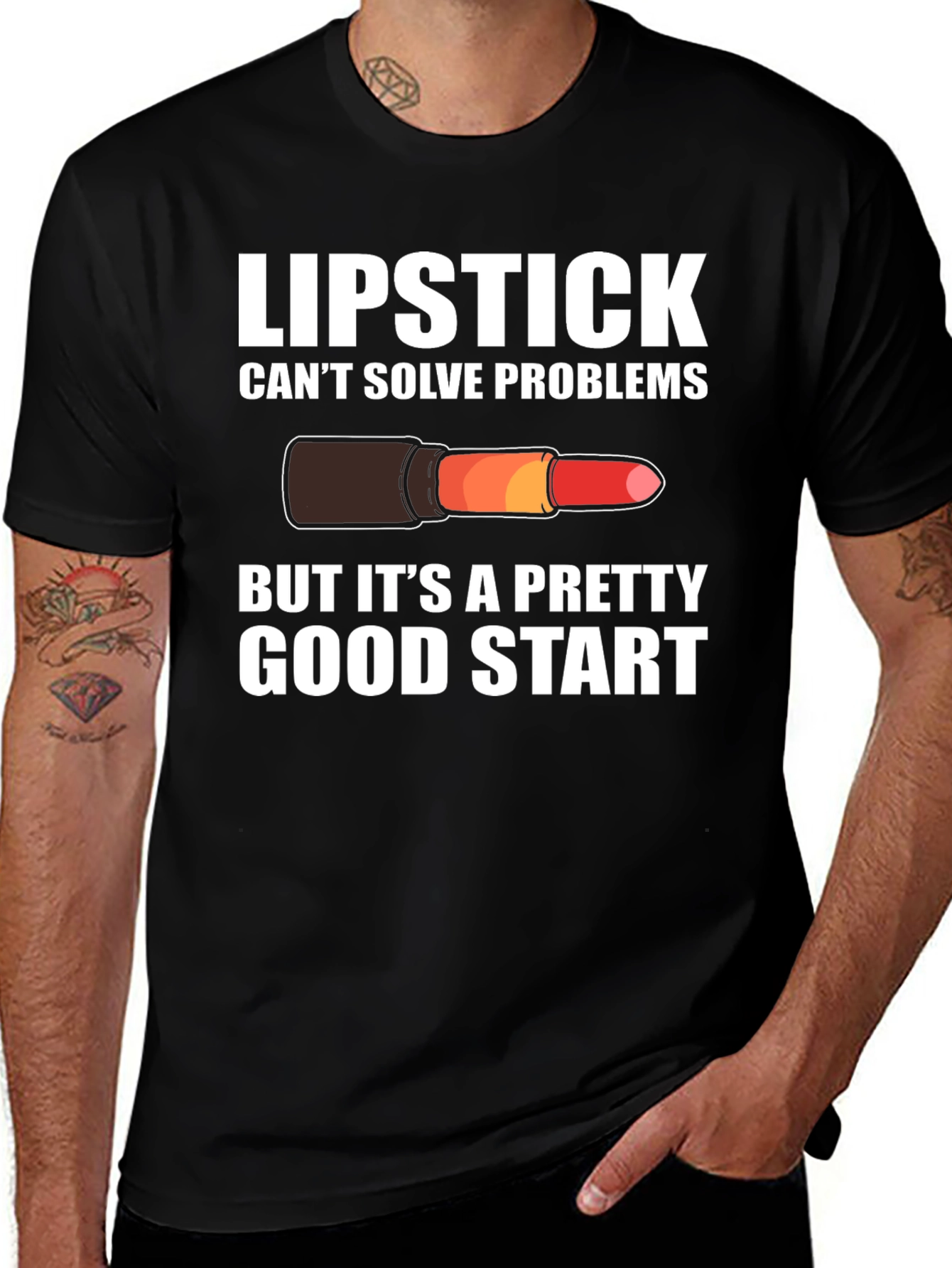 Variant 8 of Lipstick Pretty Good Start T-Shirt
