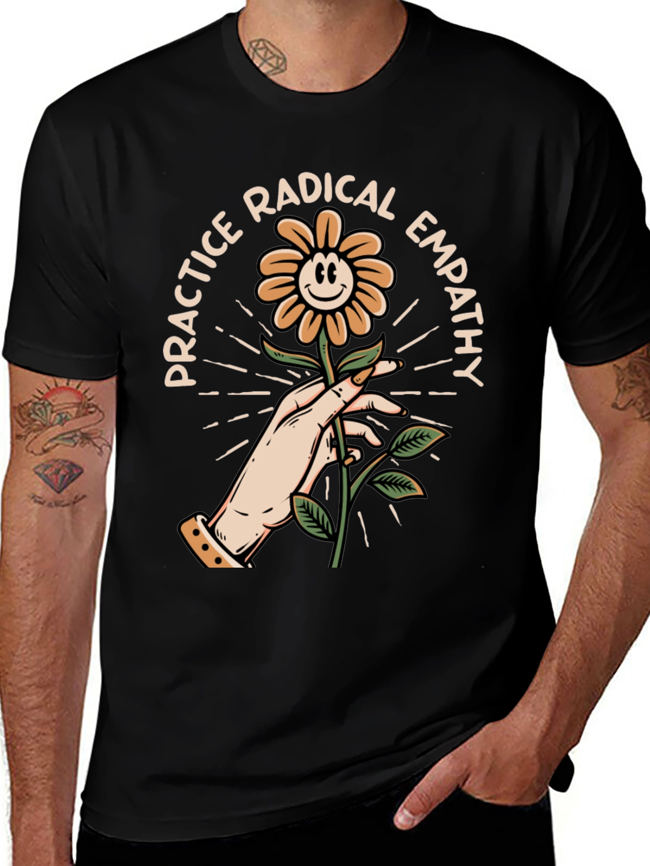 Variant 11 of Practice Radical Empathy Flower Graphic T-Shirt