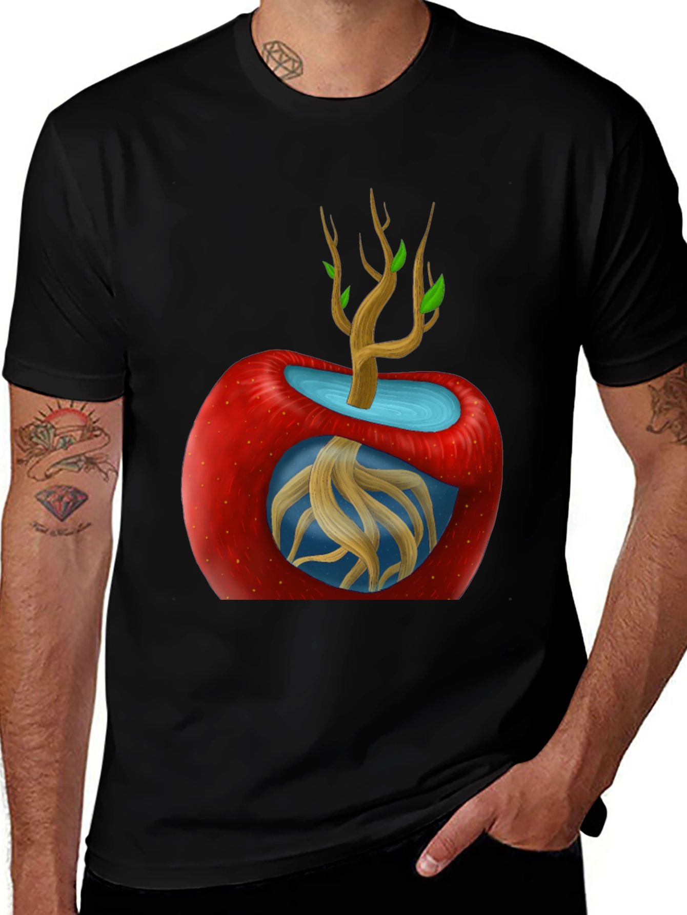 Variant 13 of Apple Tree Graphic Tee - Unique Design