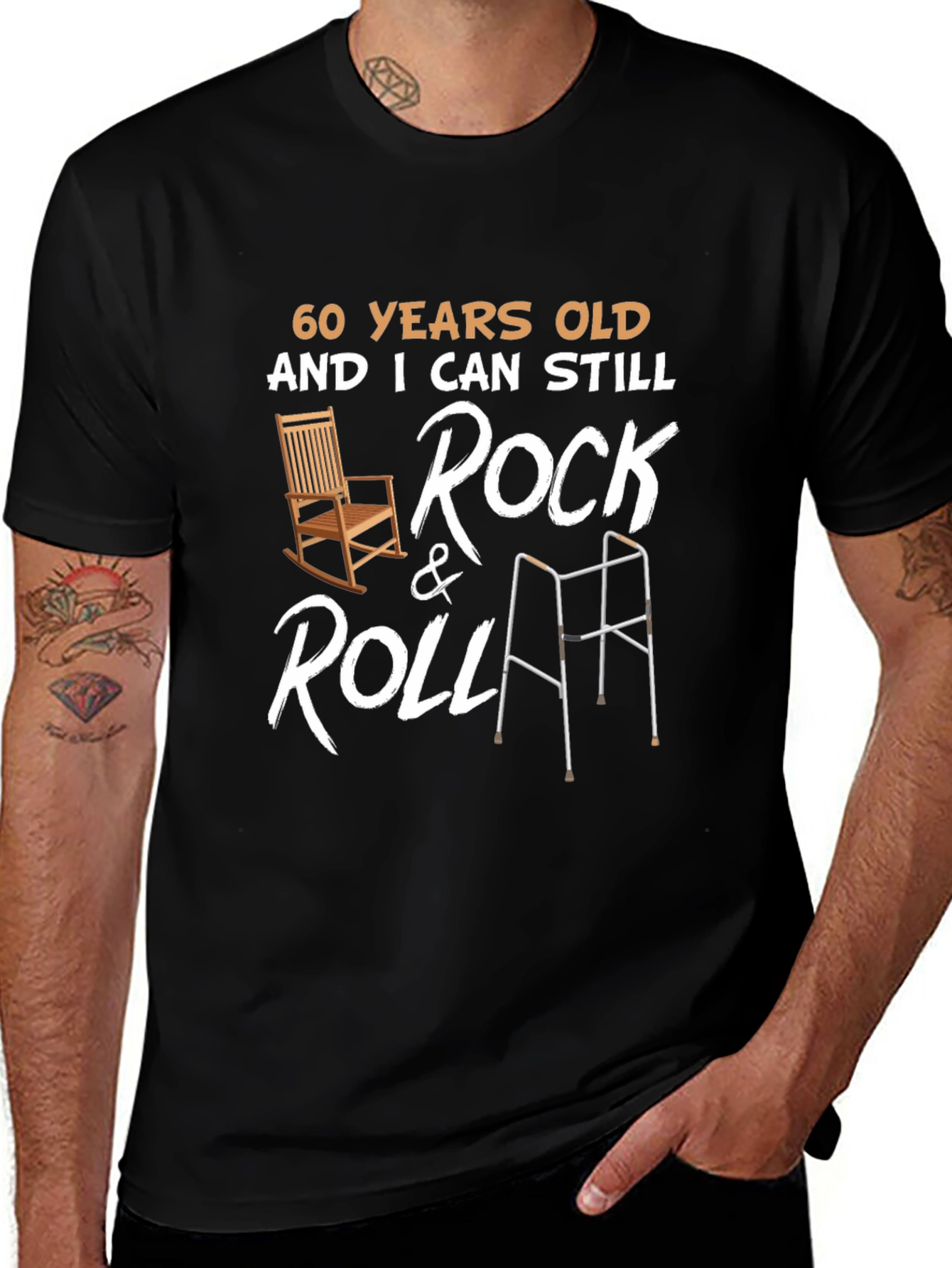 Variant 9 of 60 Years Old Rock & Roll Graphic T-Shirt