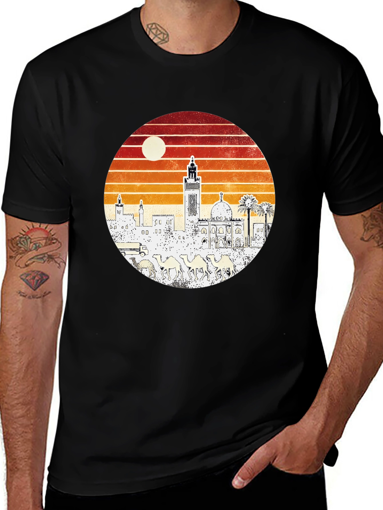 Variant 23 of Vintage Desert Sunset T-Shirt