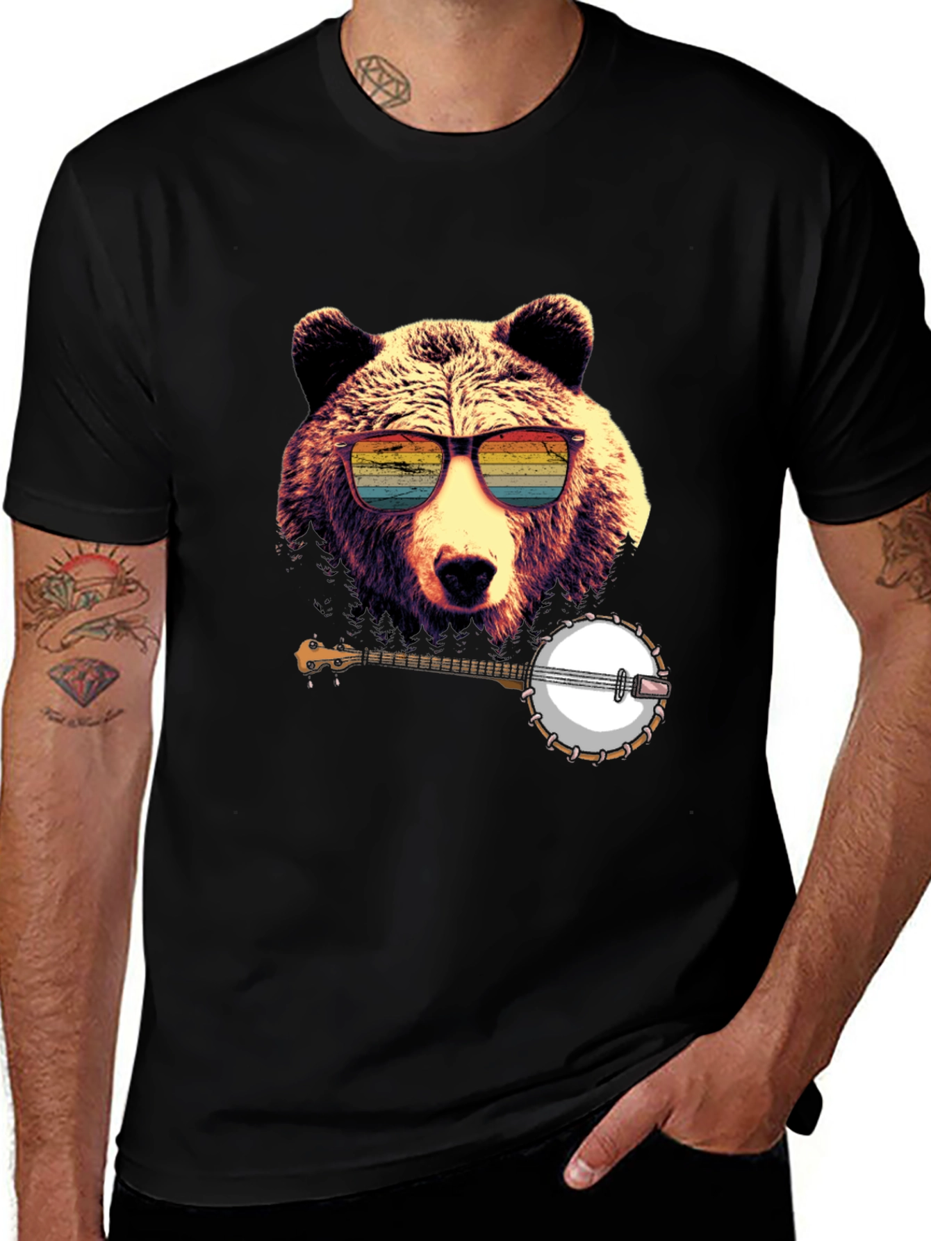 Bear with Banjo Graphic Tee