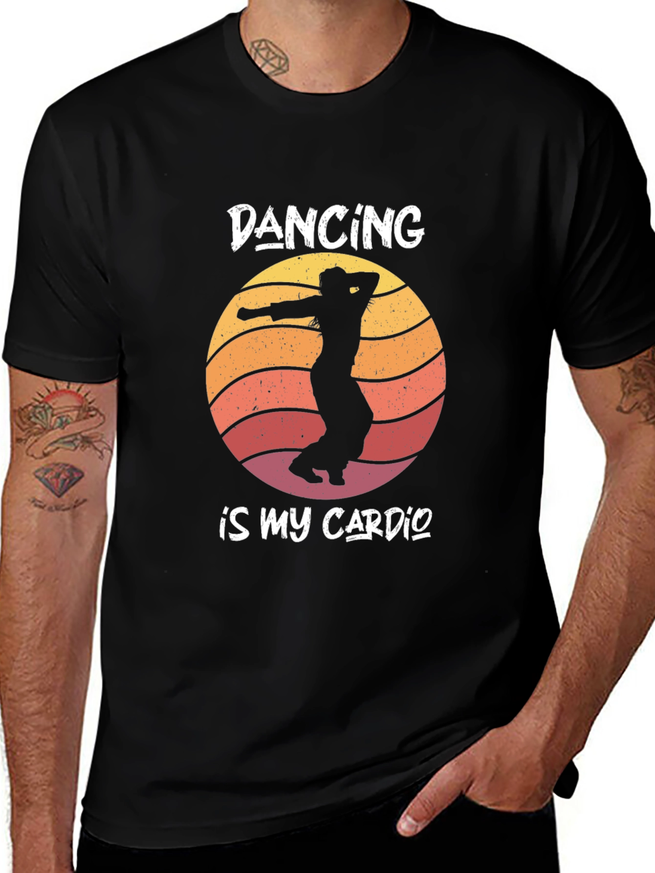 Variant 3 of Dancing is My Cardio T-Shirt - Black Graphic Tee