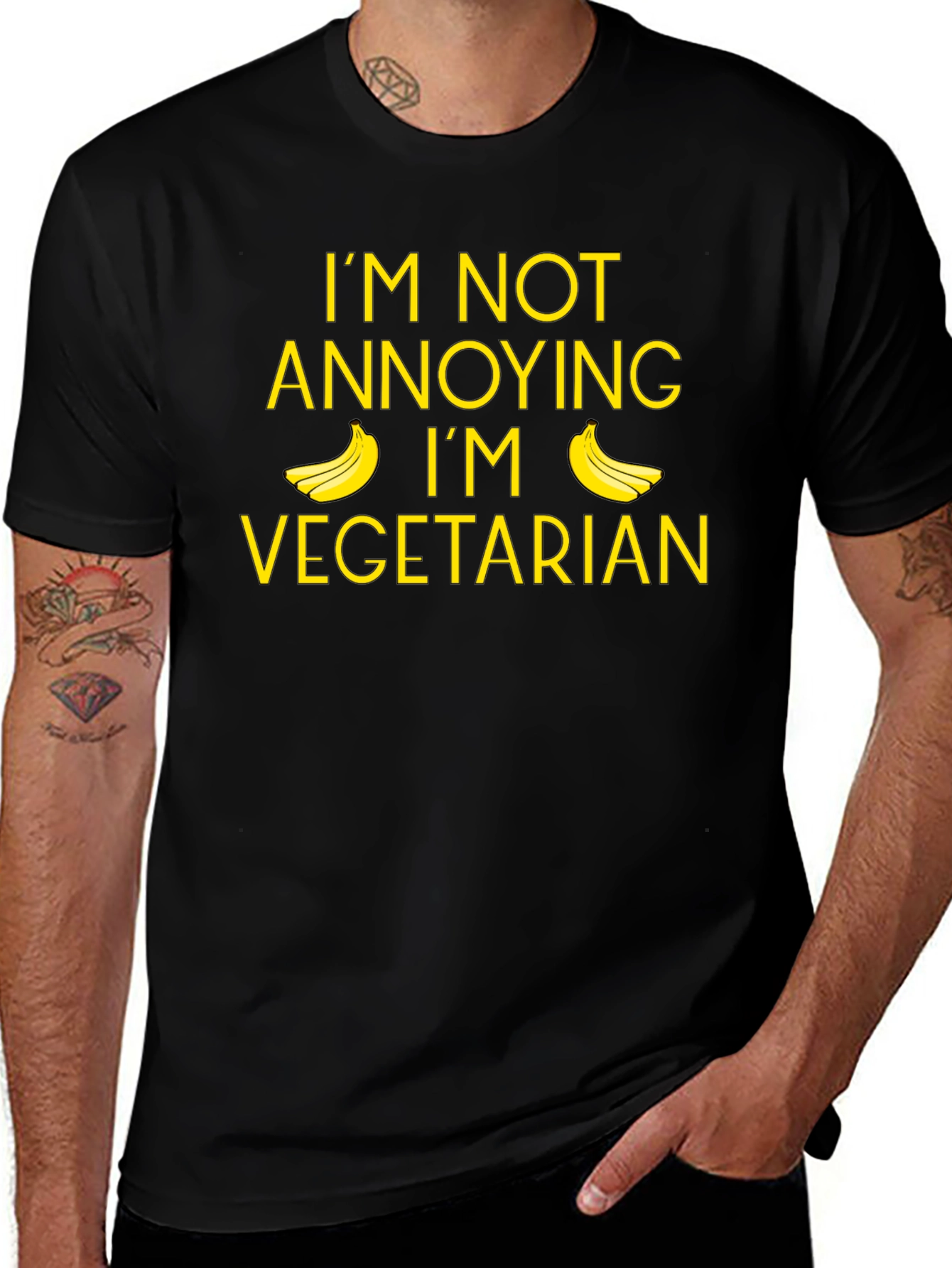 Variant 29 of Funny Vegetarian T-Shirt - Annoying Banana Graphic Tee